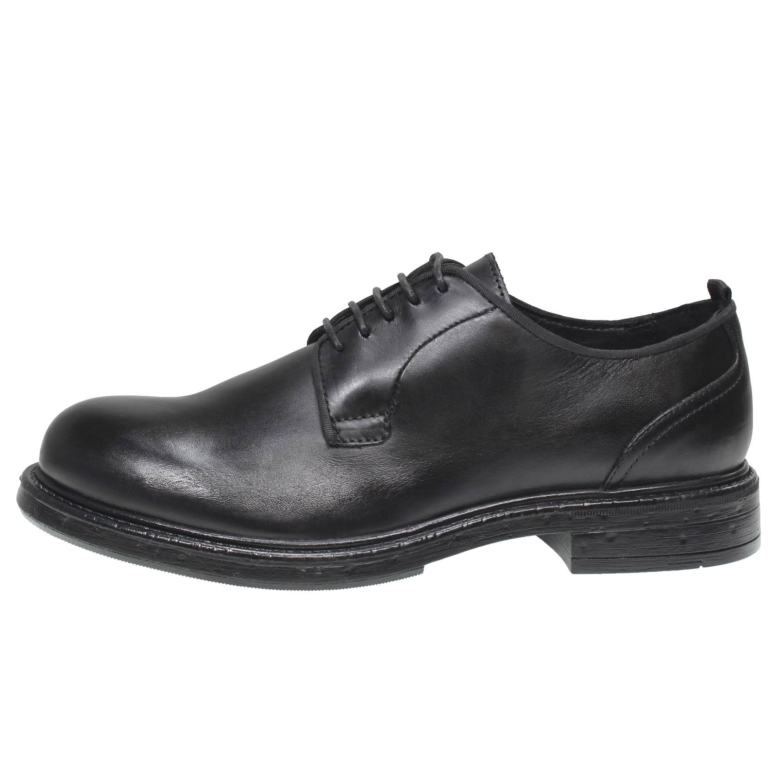 BOLZONI SHOES DI ENRICO BOLZONI Derby en cuir à lacets Homme noir Photo 3