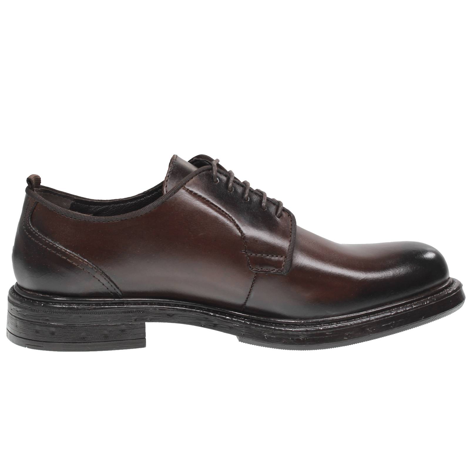 BOLZONI SHOES DI ENRICO BOLZONI Derby en cuir à lacets Homme marron Photo 2