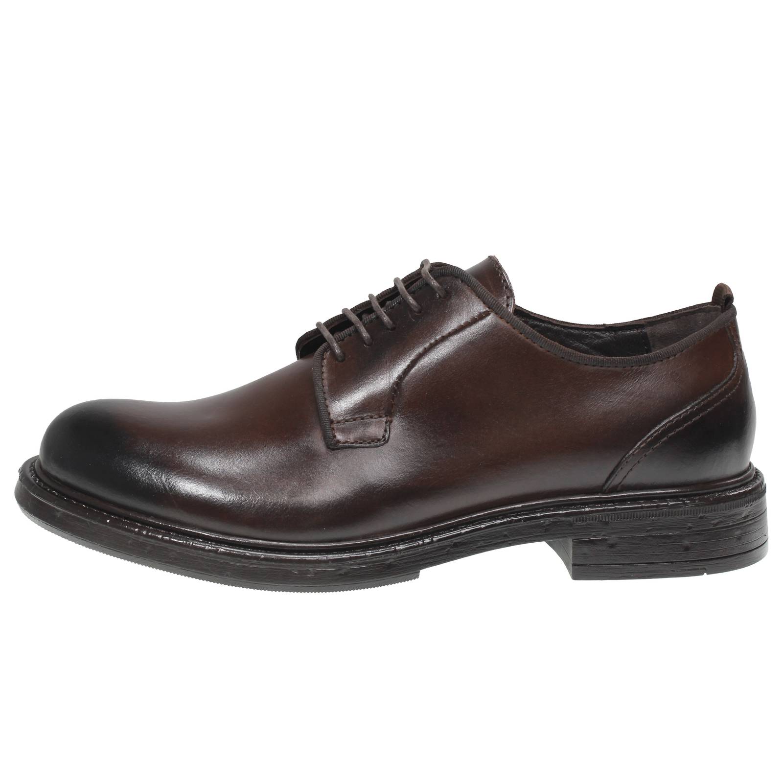 BOLZONI SHOES DI ENRICO BOLZONI Derby en cuir à lacets Homme marron Photo 3