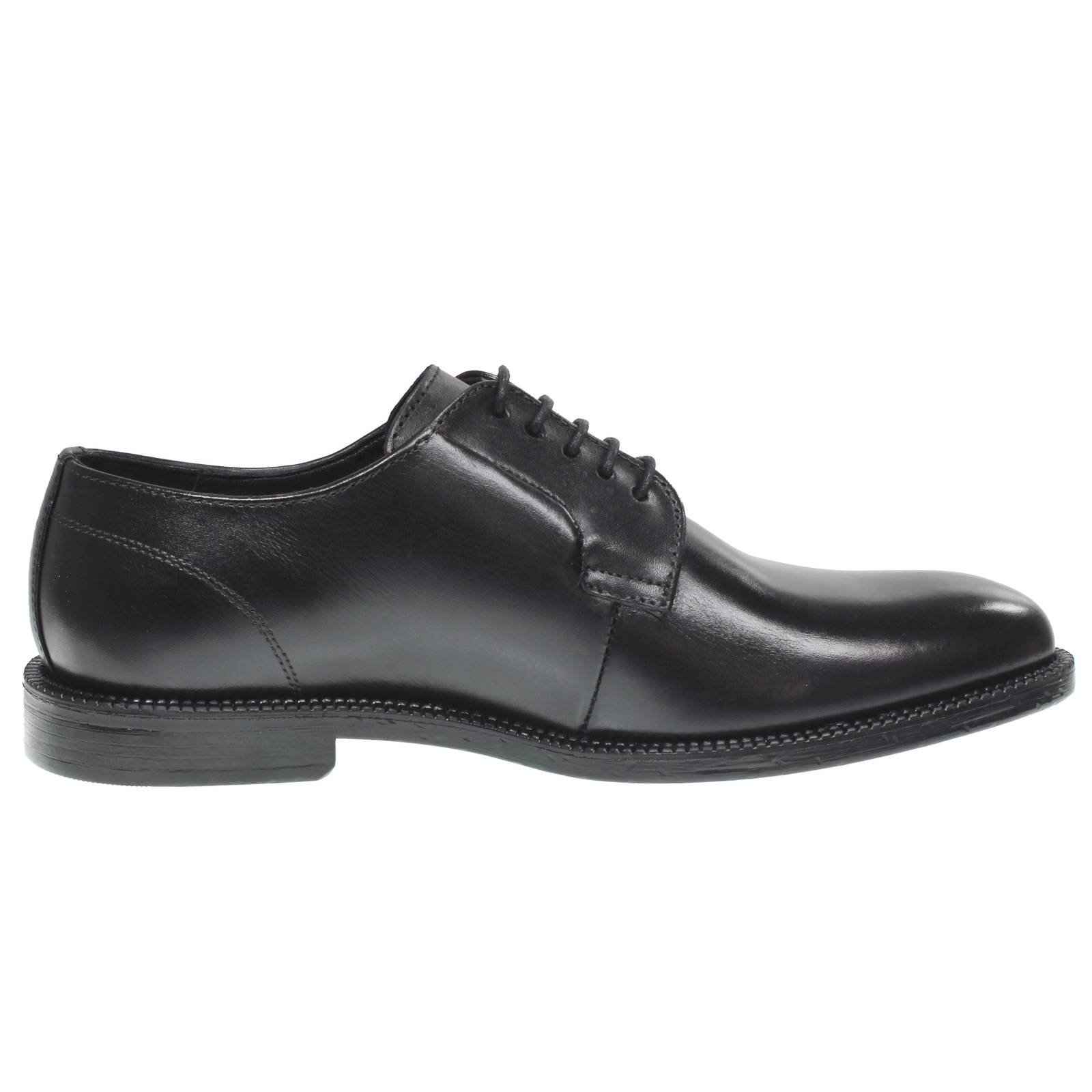 OFFICINA DEL CUOIO Derby en cuir à lacets Homme noir Photo 2