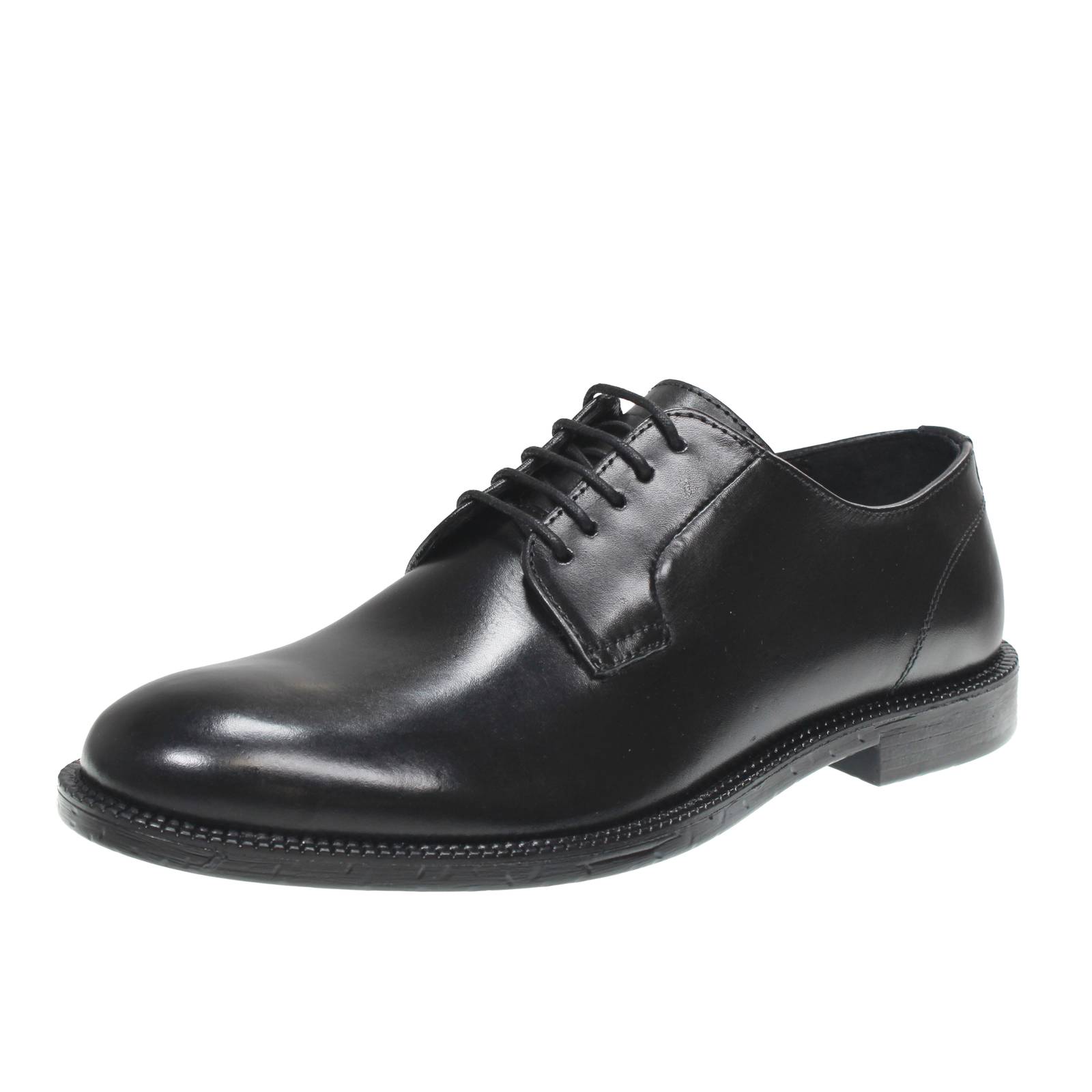 OFFICINA DEL CUOIO Derby en cuir à lacets Homme noir
