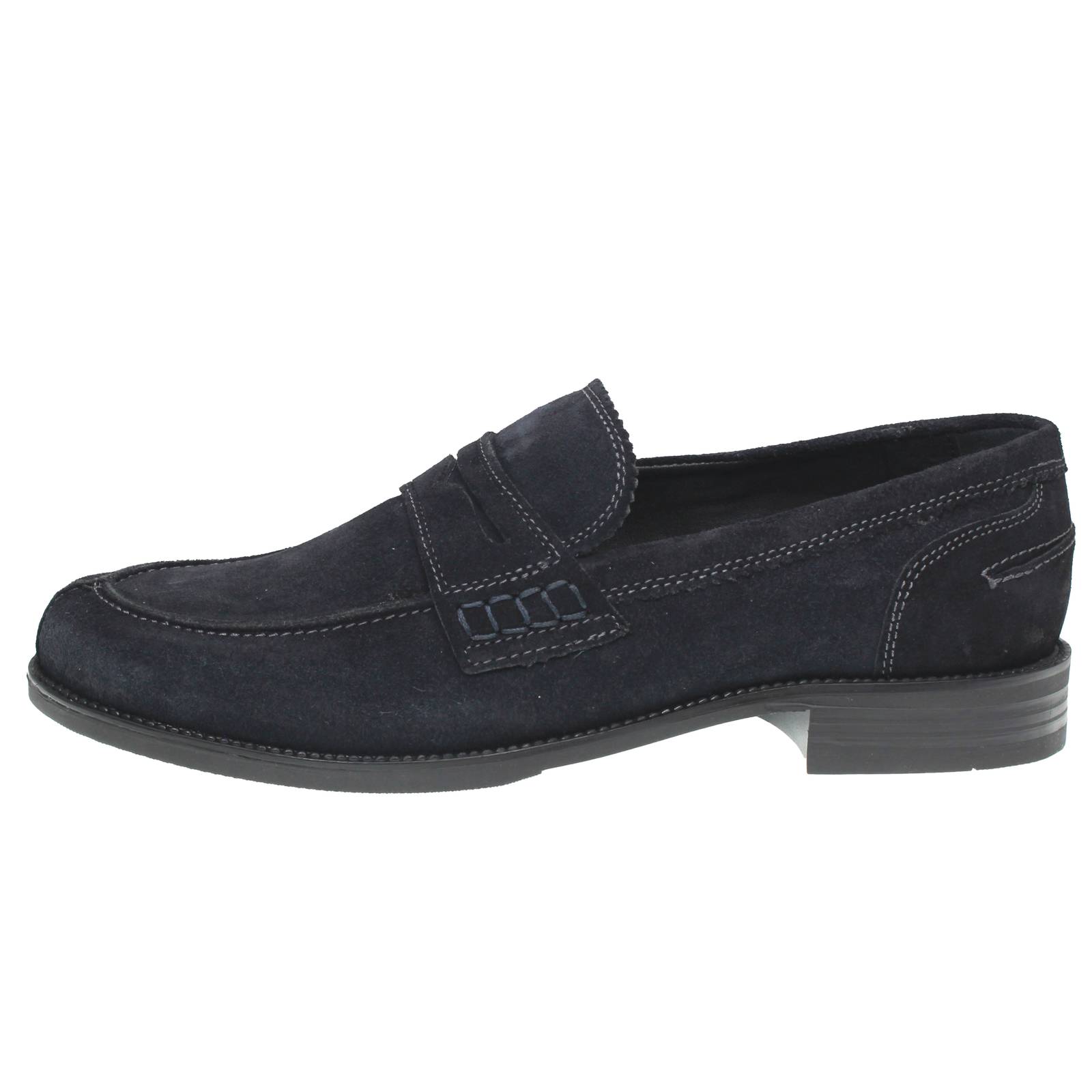 OFFICINA DEL CUOIO Mocassins universitaires en daim Homme bleu Photo 3