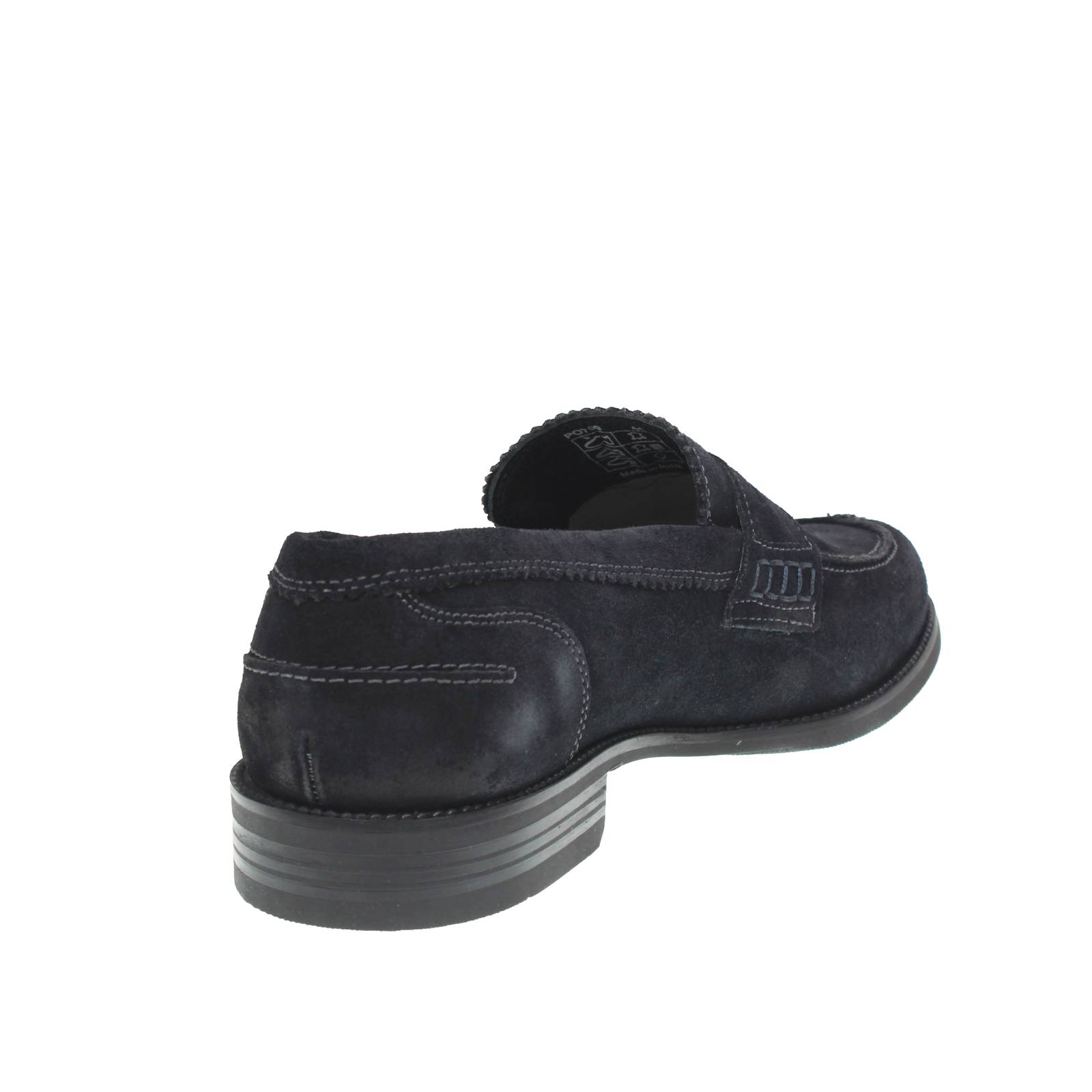 OFFICINA DEL CUOIO Mocassins universitaires en daim Homme bleu Photo 4