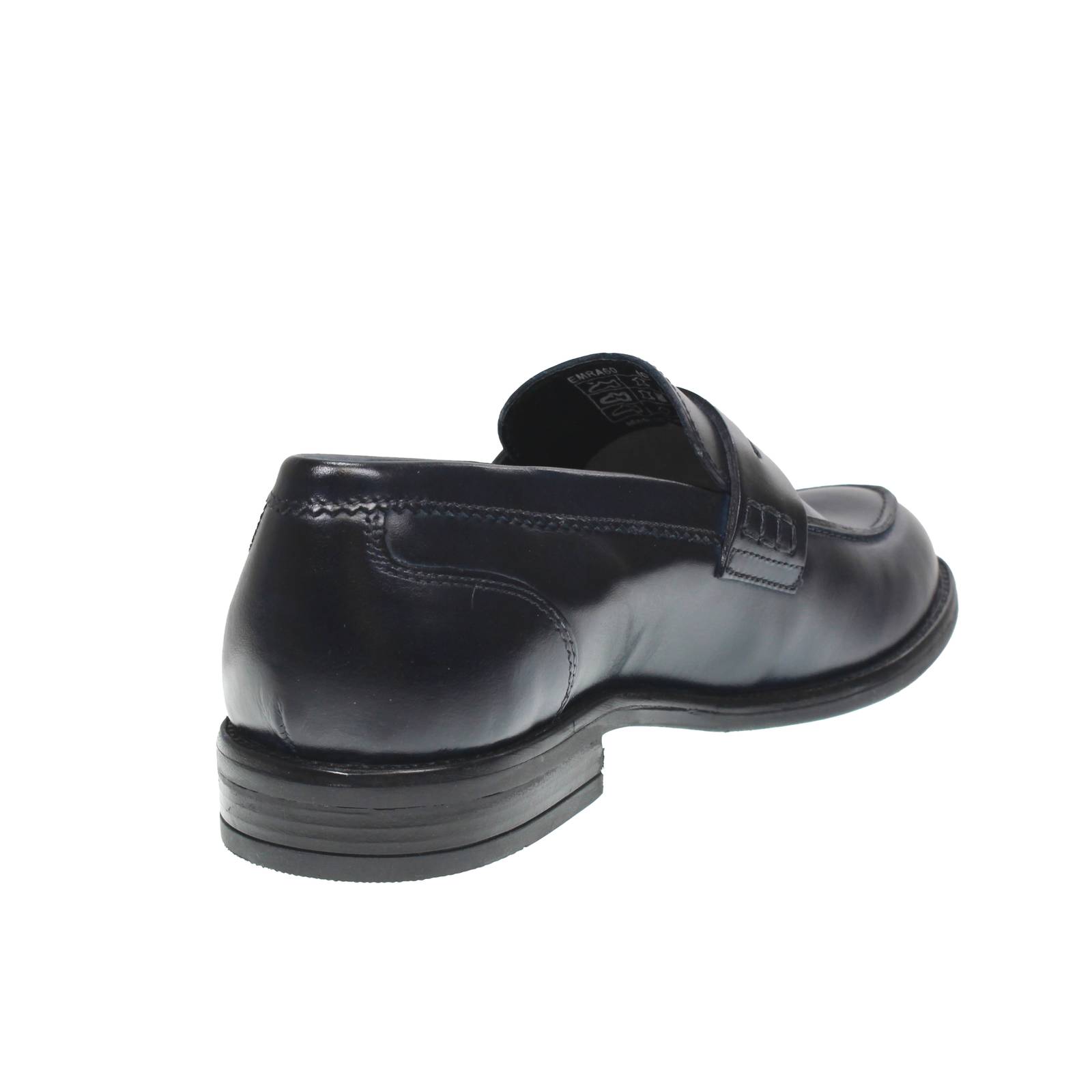 OFFICINA DEL CUOIO Mocassins de collège en cuir Homme bleu Photo 4