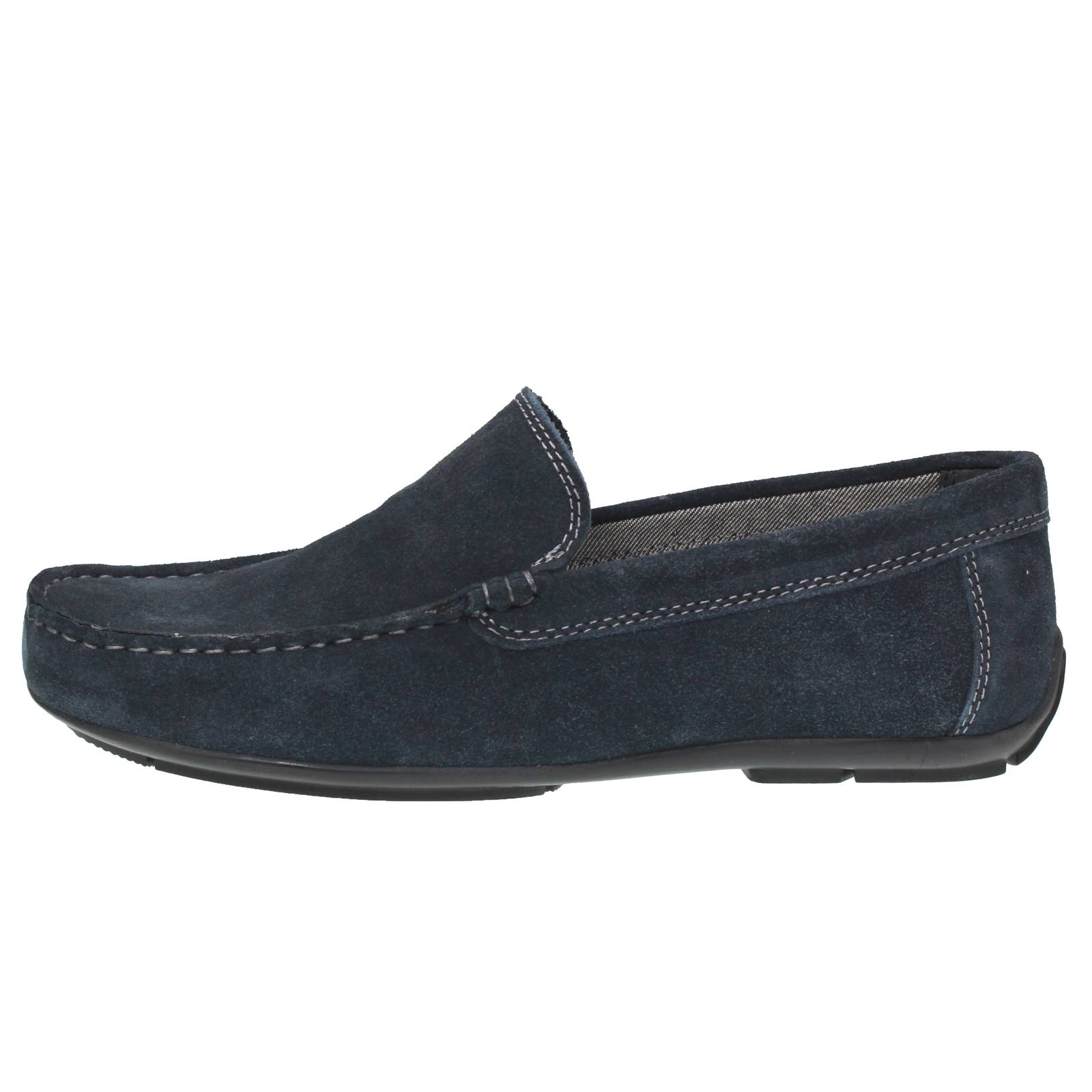 OFFICINA DEL CUOIO Orazio - Mocassins en daim Homme bleu Photo 3