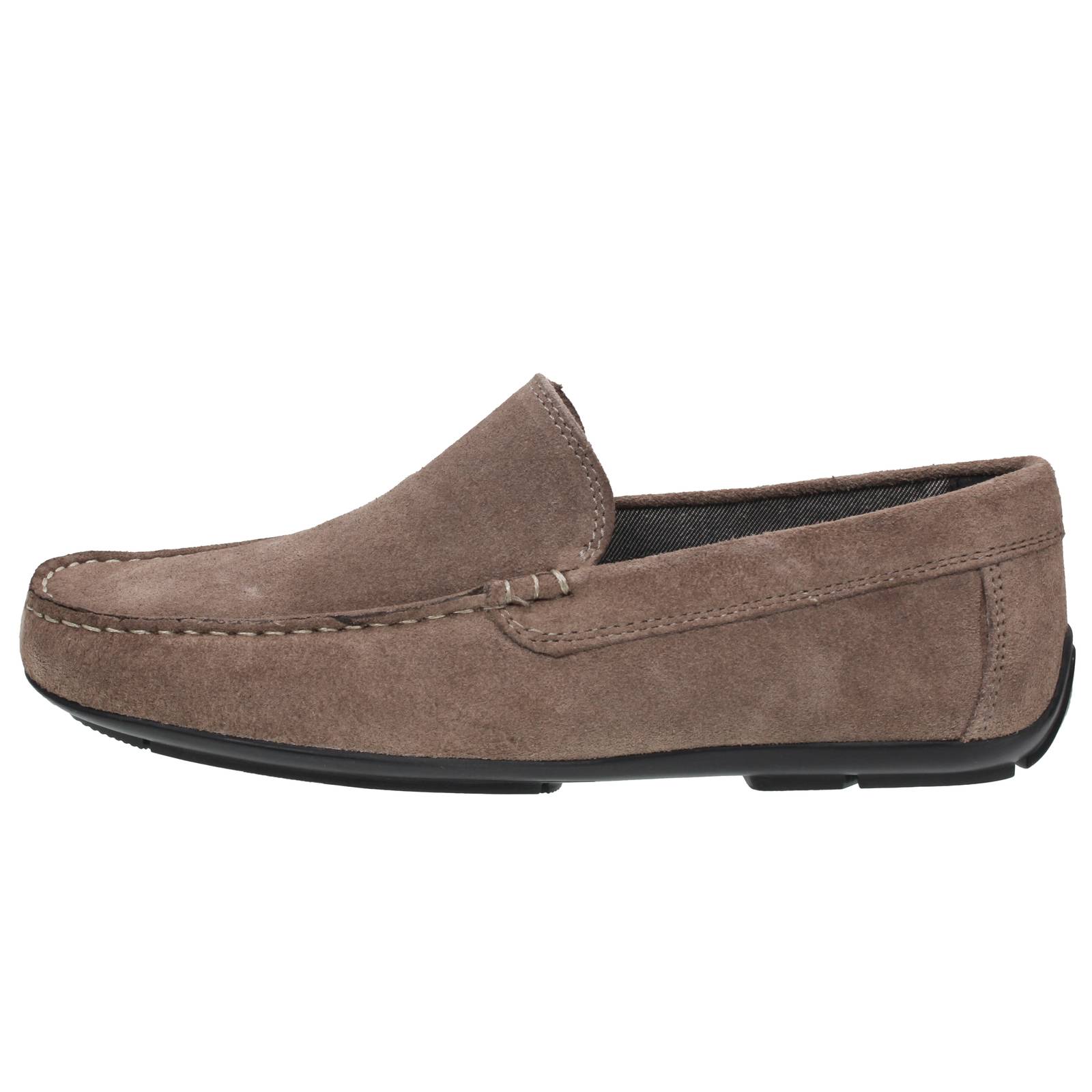 OFFICINA DEL CUOIO Orazio - Mocassins en daim Homme gris Photo 3