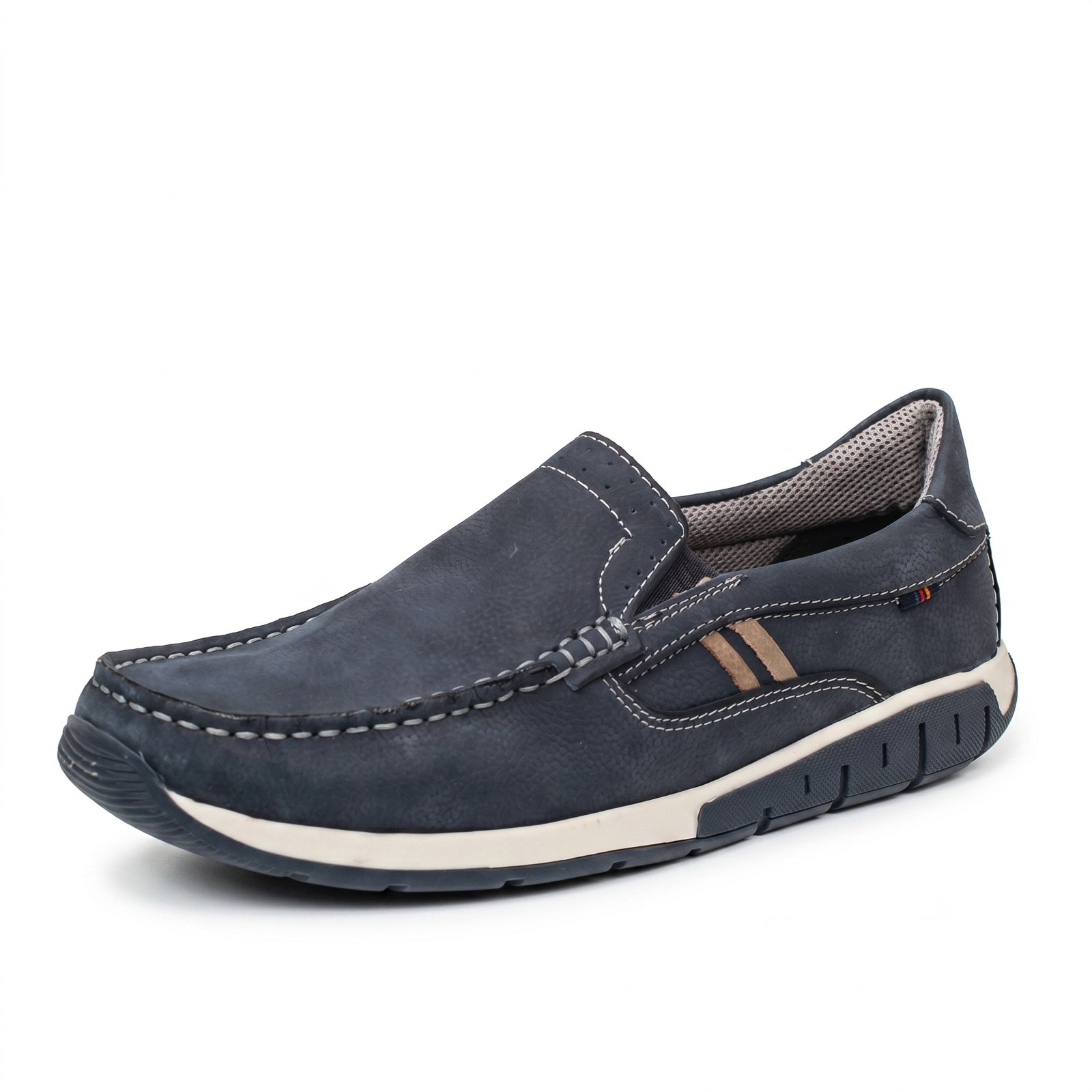 OFFICINA DEL CUOIO Trône - Mocassins en cuir Homme bleu