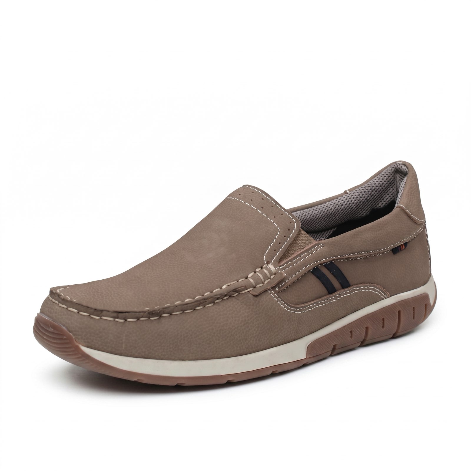 OFFICINA DEL CUOIO Trône - Mocassins en cuir Homme gris