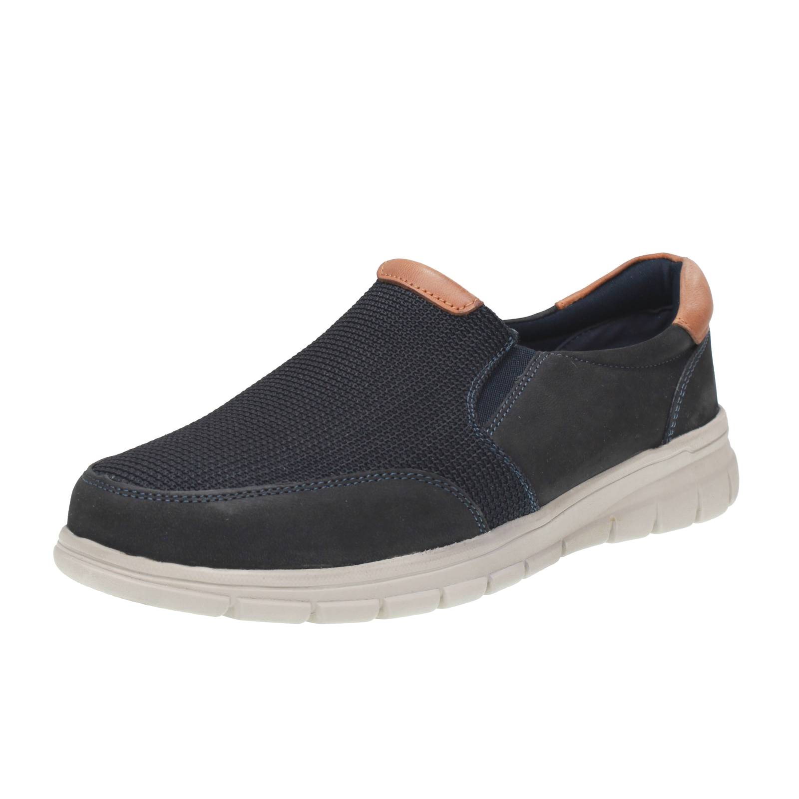 OFFICINA DEL CUOIO Zuko - Chaussons en cuir Homme bleu