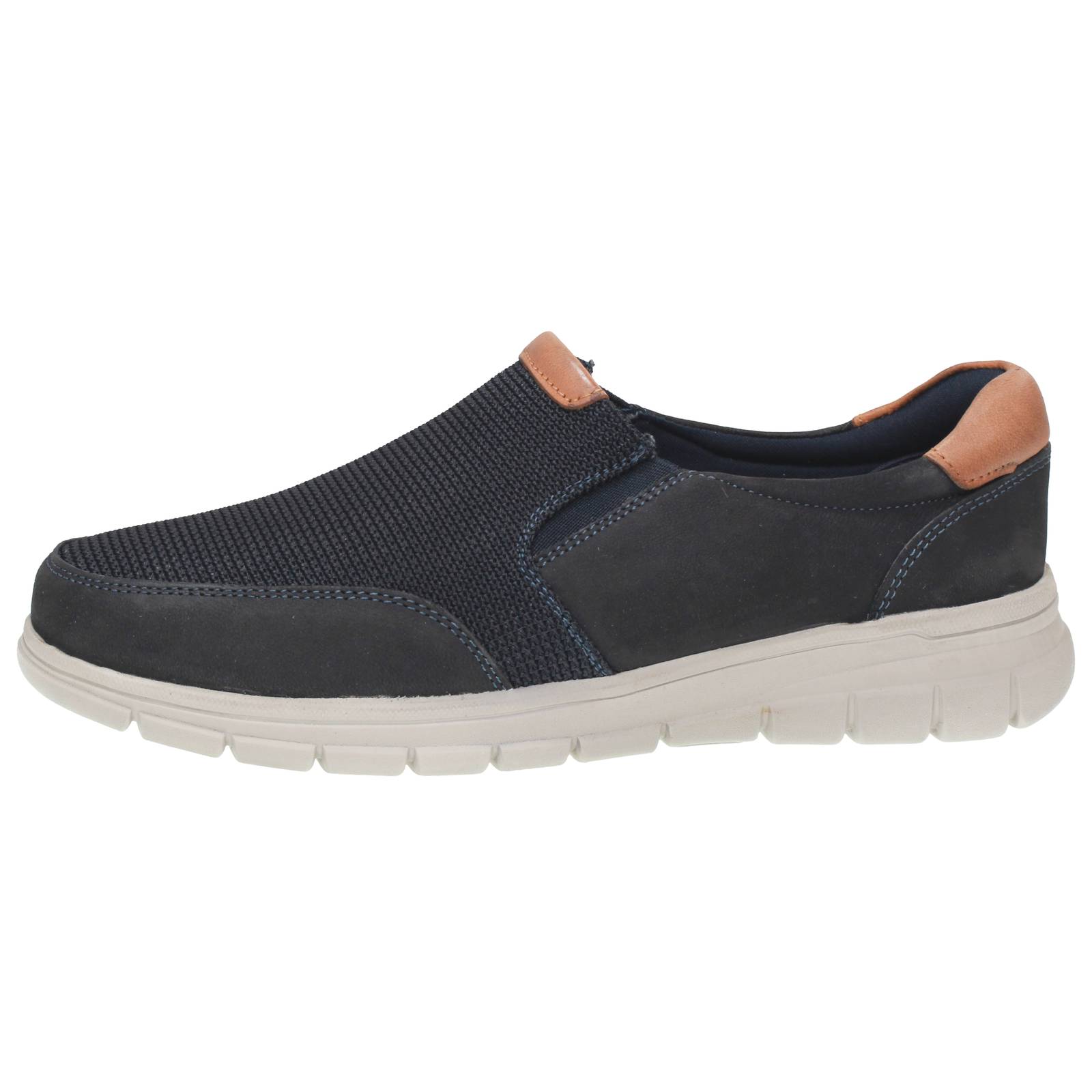 OFFICINA DEL CUOIO Zuko - Chaussons en cuir Homme bleu Photo 3