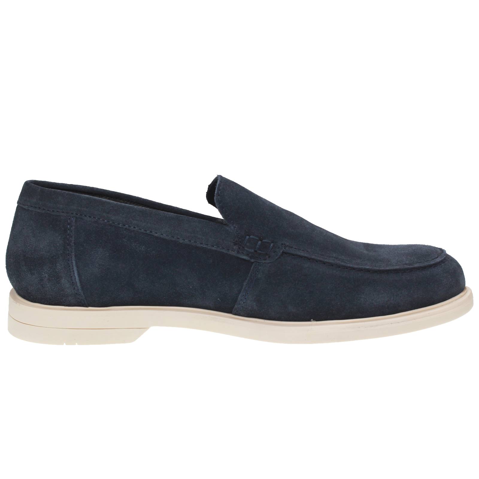 OFFICINA DEL CUOIO Mocassins en daim Homme bleu Photo 2