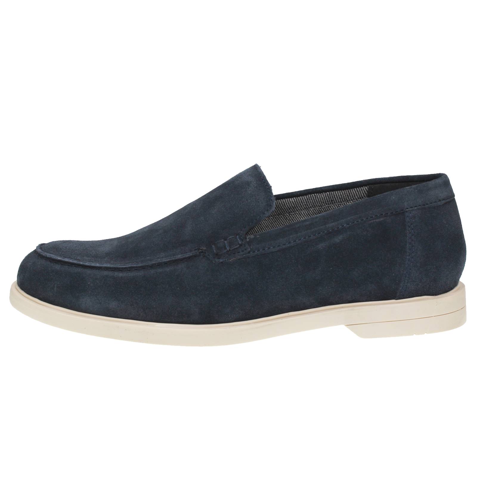 OFFICINA DEL CUOIO Mocassins en daim Homme bleu Photo 3