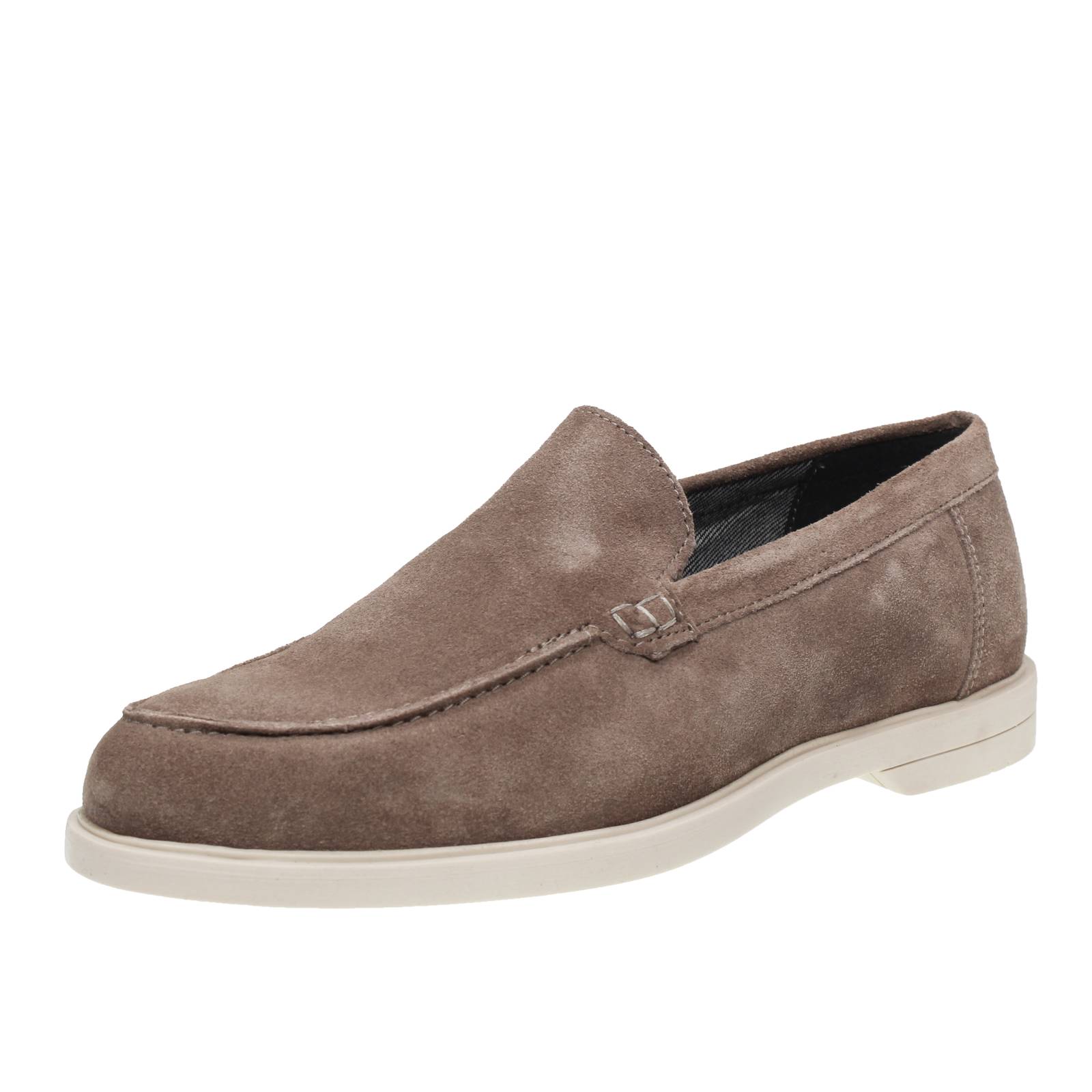 OFFICINA DEL CUOIO Mocassins en daim Homme gris