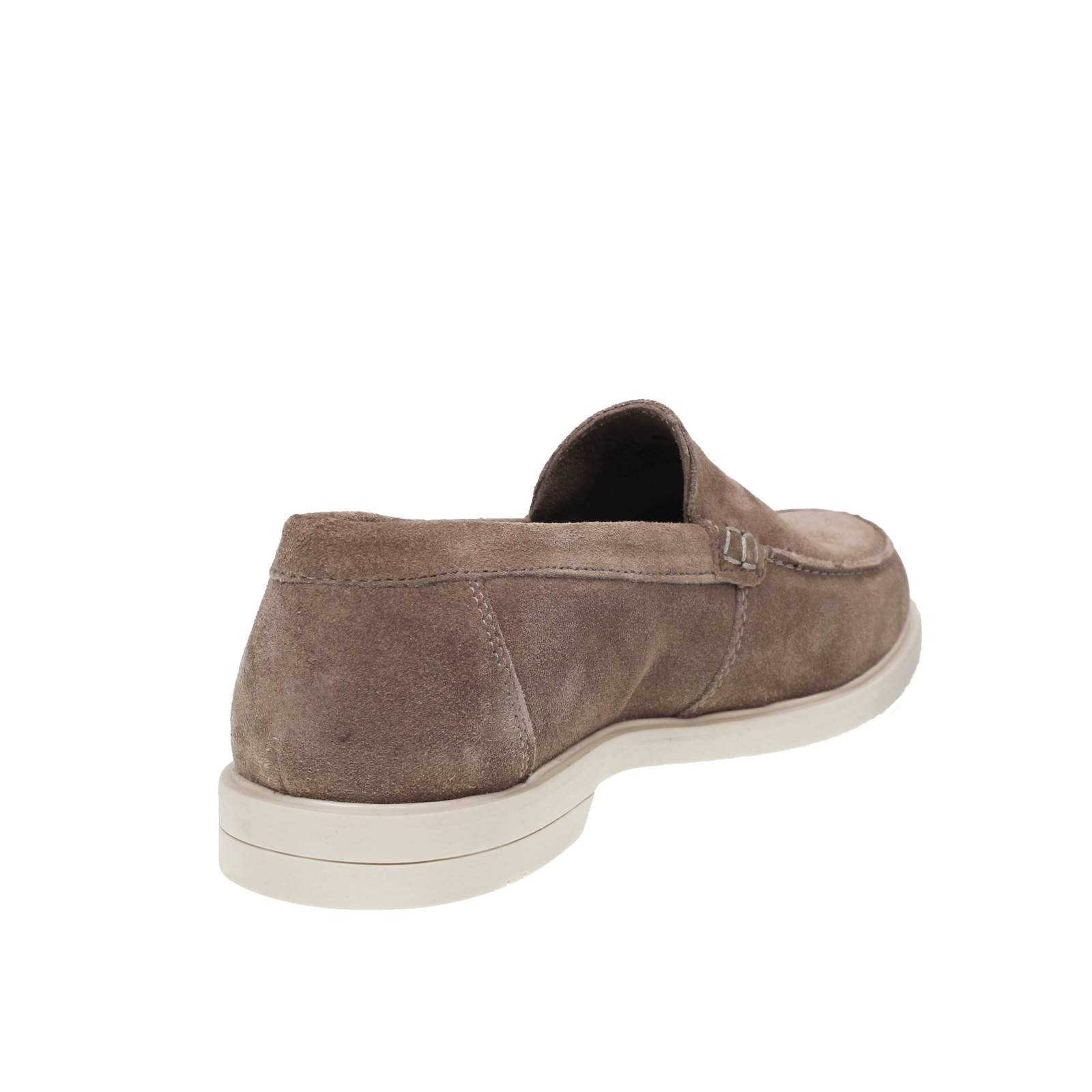 OFFICINA DEL CUOIO Mocassins en daim Homme gris Photo 4