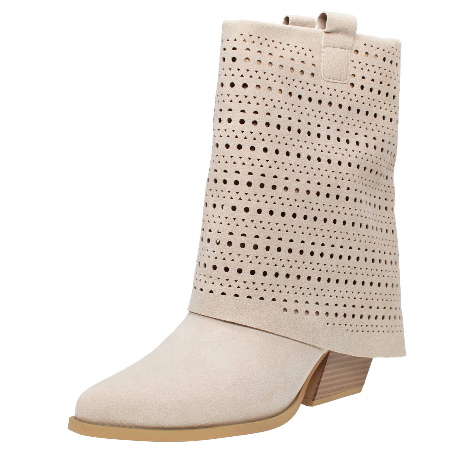 Queen Helena Texanische Stiefel mit Absatz Khaki - Damen Schuhe Stiefel 12990₽