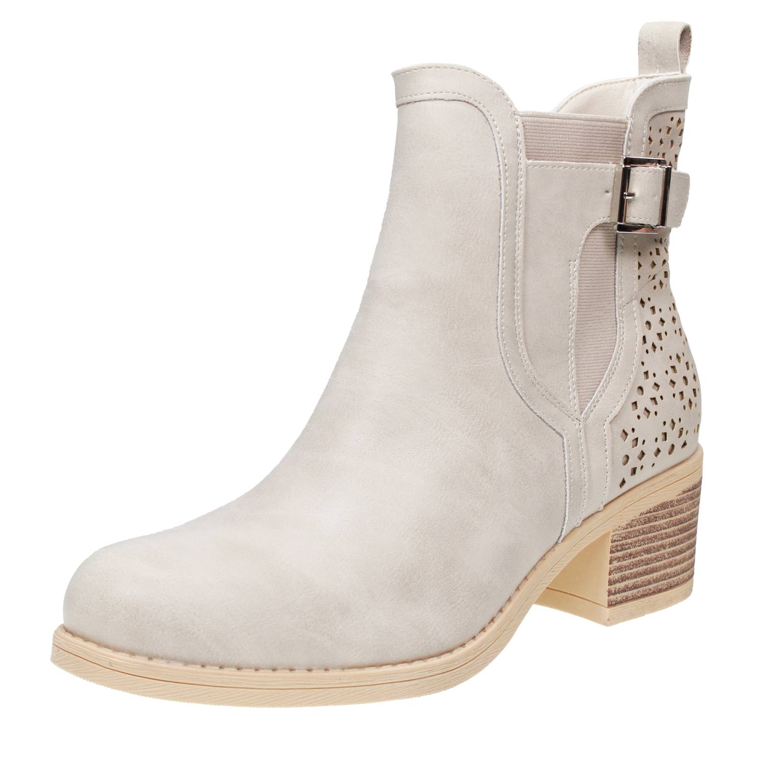 Queen Helena High Heels mit Absatz und Reißverschluss beige - Damen Schuhe High Heels