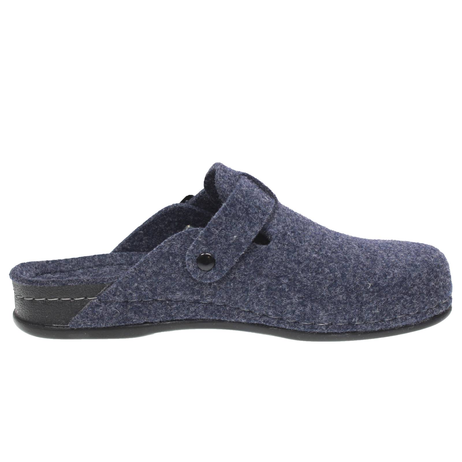 GRUNLAND Chaussons d'hiver en laine avec boucle Homme bleu Photo 2