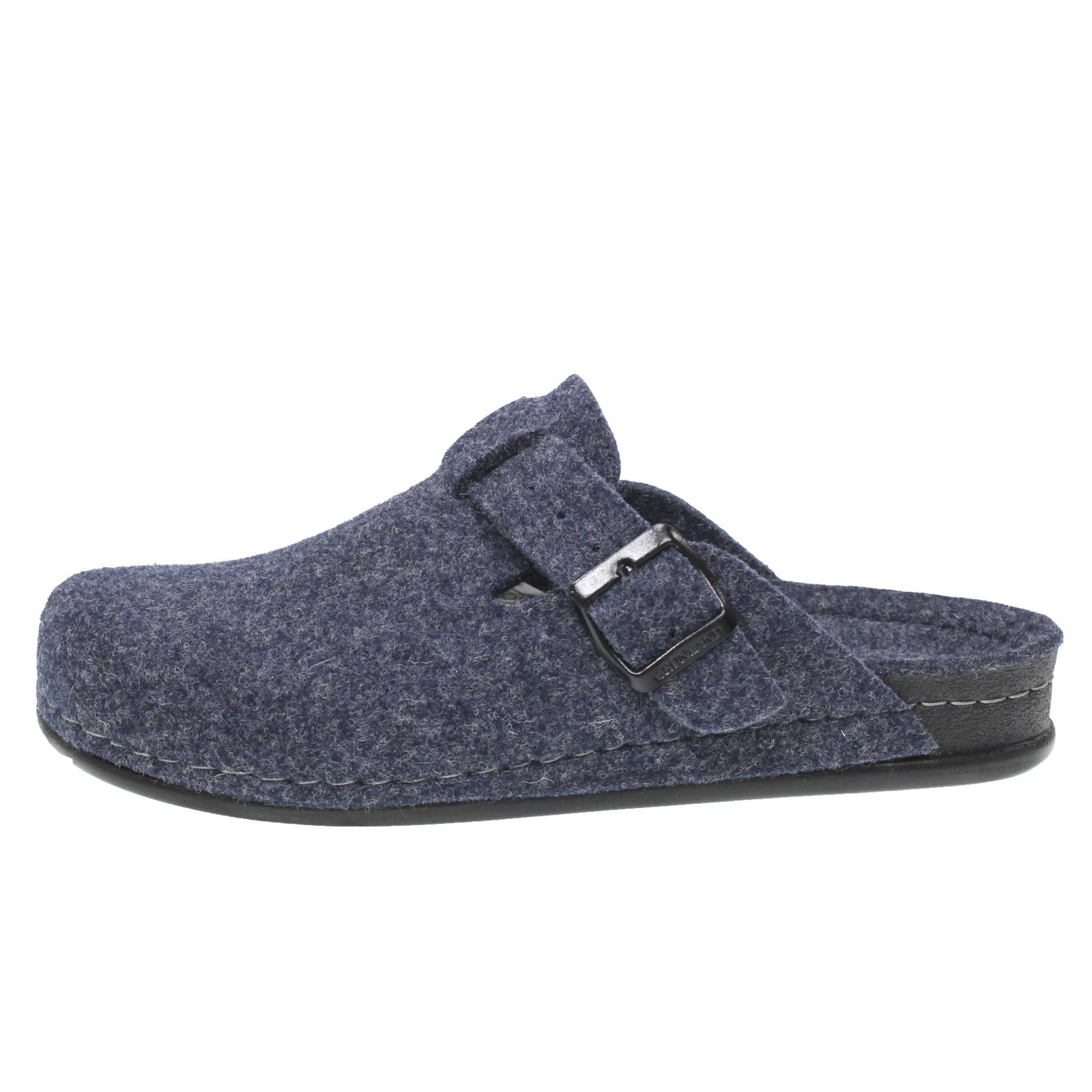 GRUNLAND Chaussons d'hiver en laine avec boucle Homme bleu Photo 3