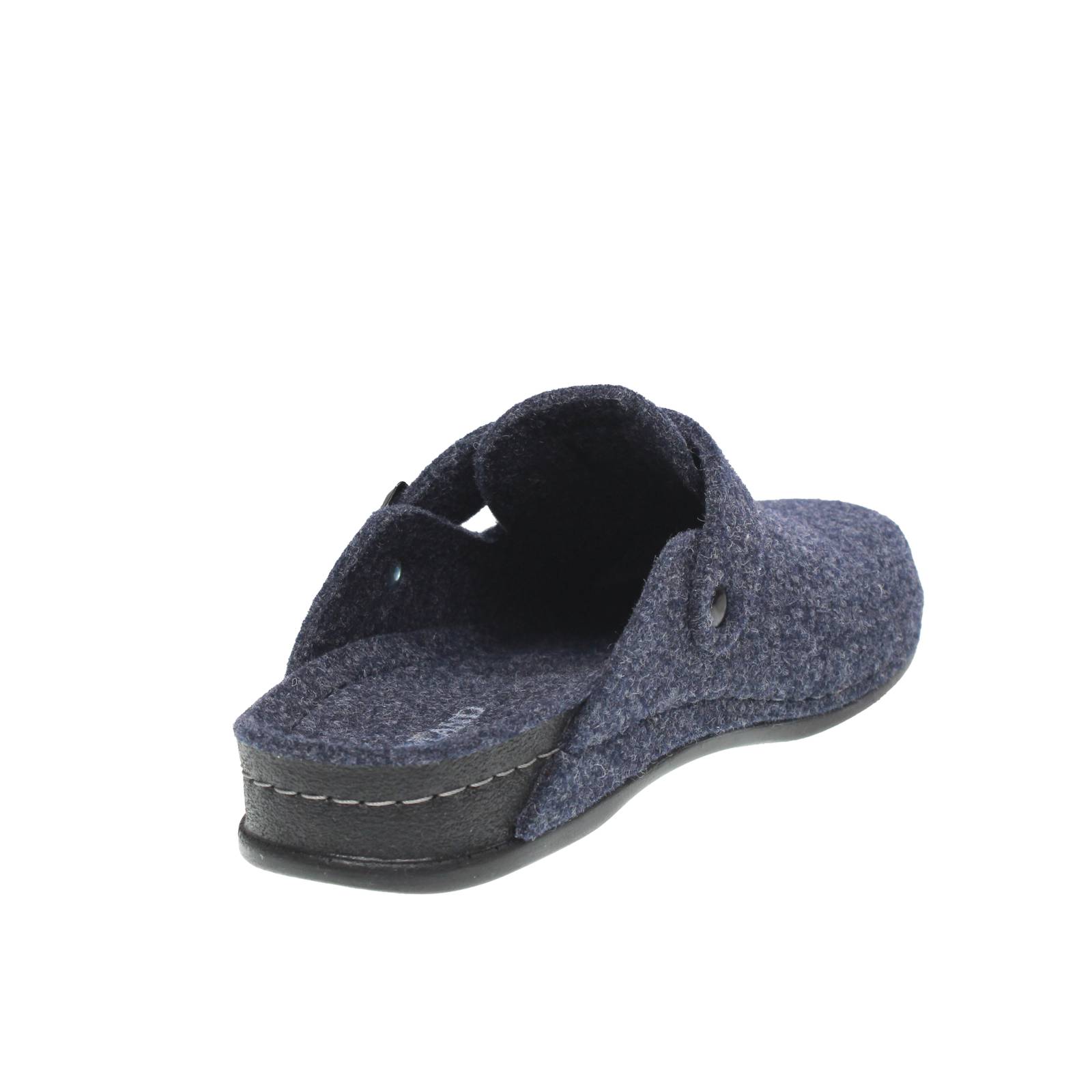 GRUNLAND Chaussons d'hiver en laine avec boucle Homme bleu Photo 4