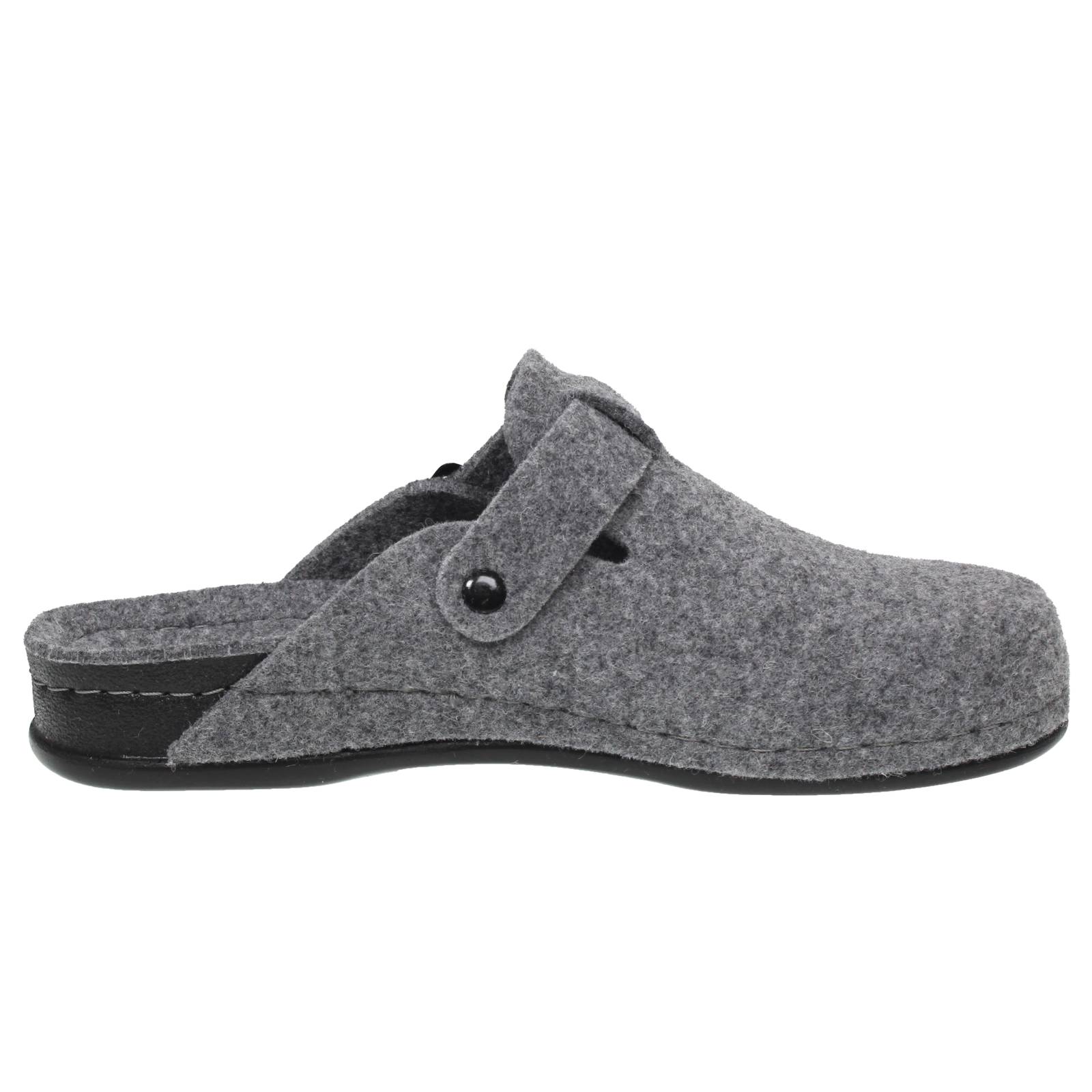 GRUNLAND Chaussons d'hiver en laine avec boucle Homme gris Photo 2