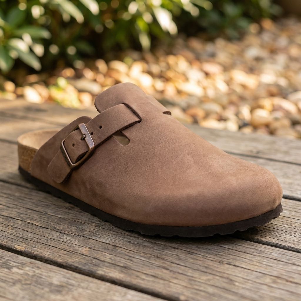 GRUNLAND Sara - Leder Clog Herren braun Foto 5