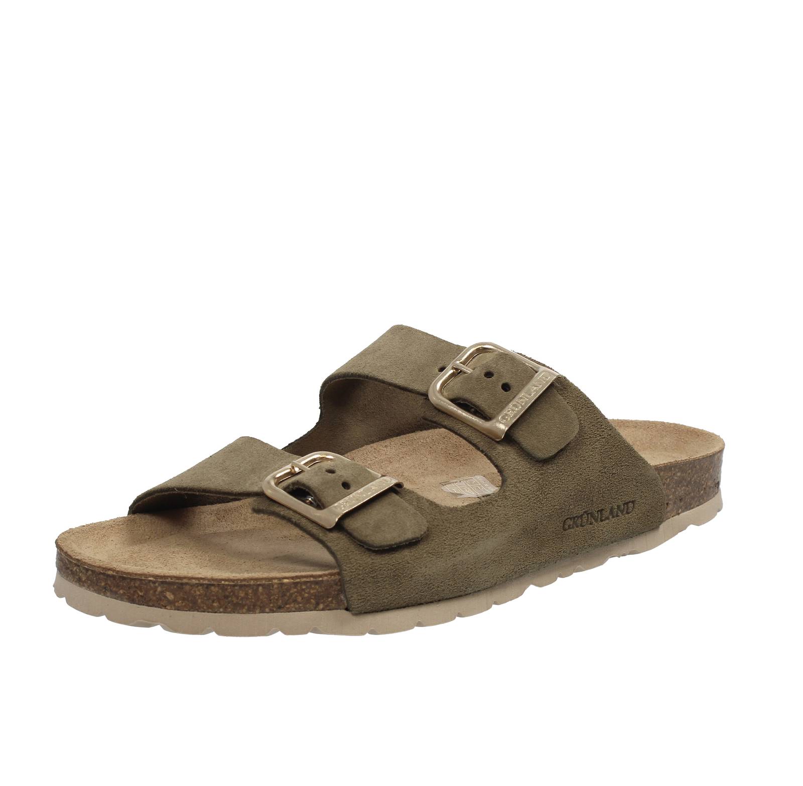 Grunland Sara - Фасция Ciabatte Con Doppia из зеленой замши - Фасция Donna Scarpe