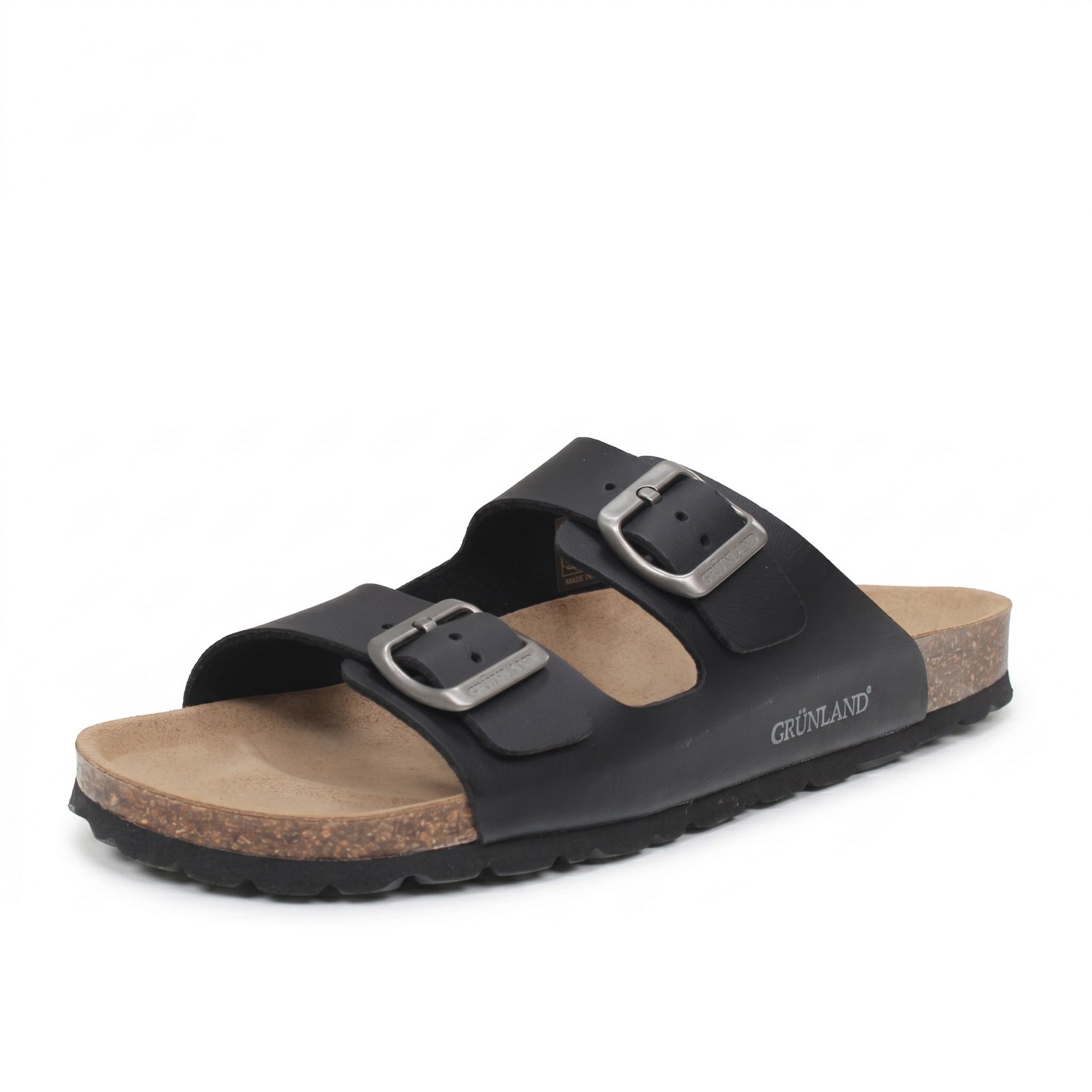 Grunland Ciabatte Donna Gaby In Feltro Di Lana Con Zeppa 5 Cm E Cinturino Regolabile - Blu, Taglia 39