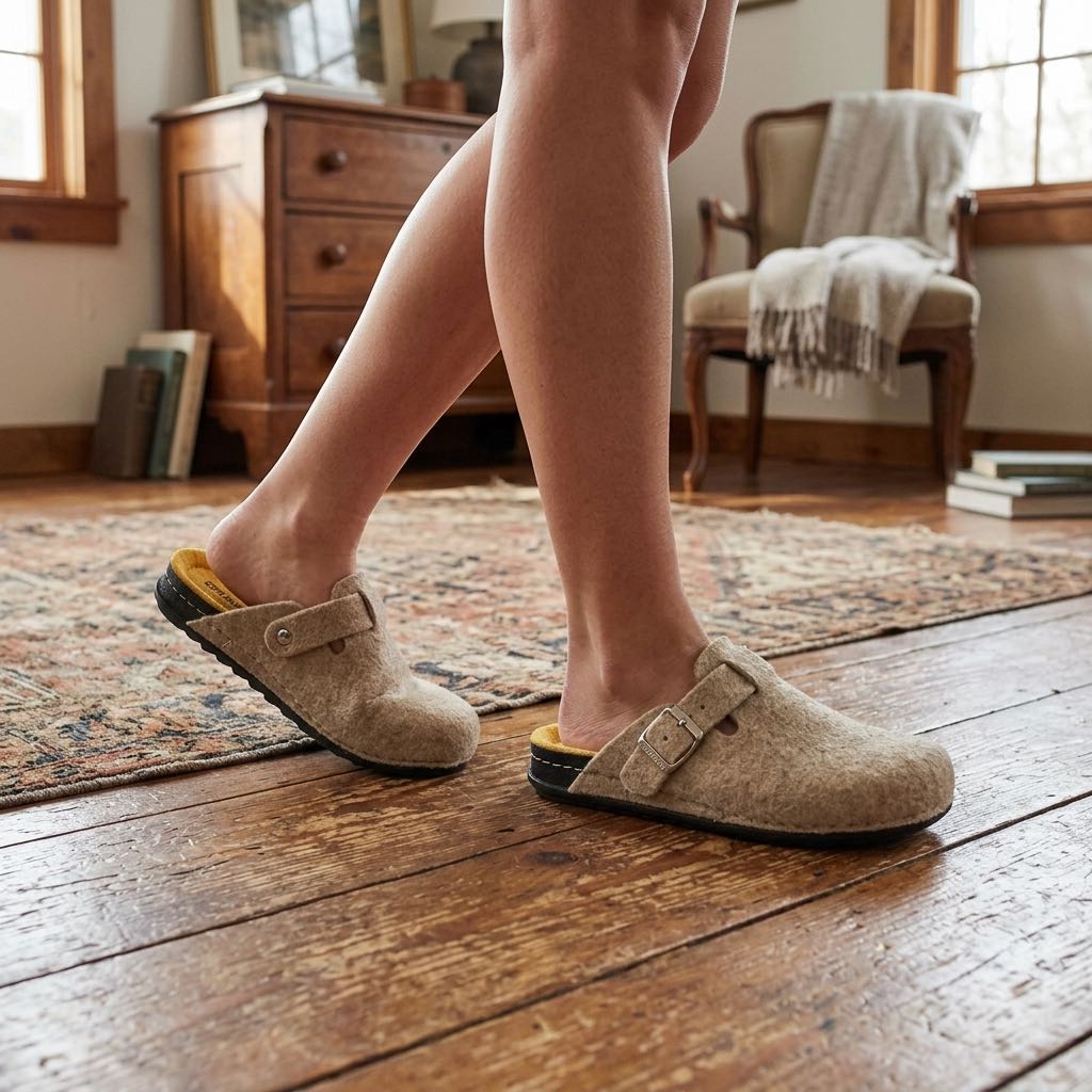GRUNLAND Clog aus Stoff mit Schnalle Damen beige Foto 2