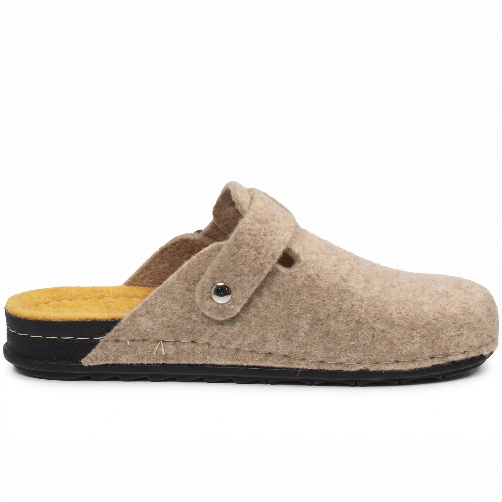 GRUNLAND Clog aus Stoff mit Schnalle Damen beige Foto 3