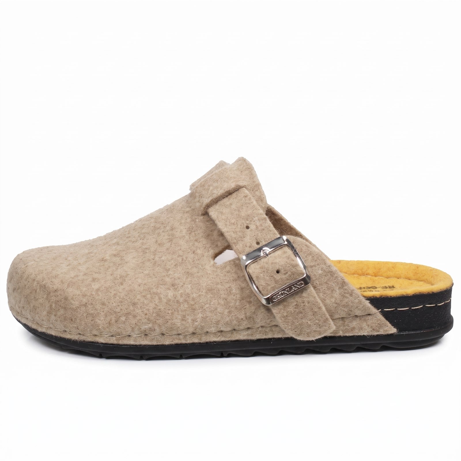GRUNLAND Clog aus Stoff mit Schnalle Damen beige Foto 4