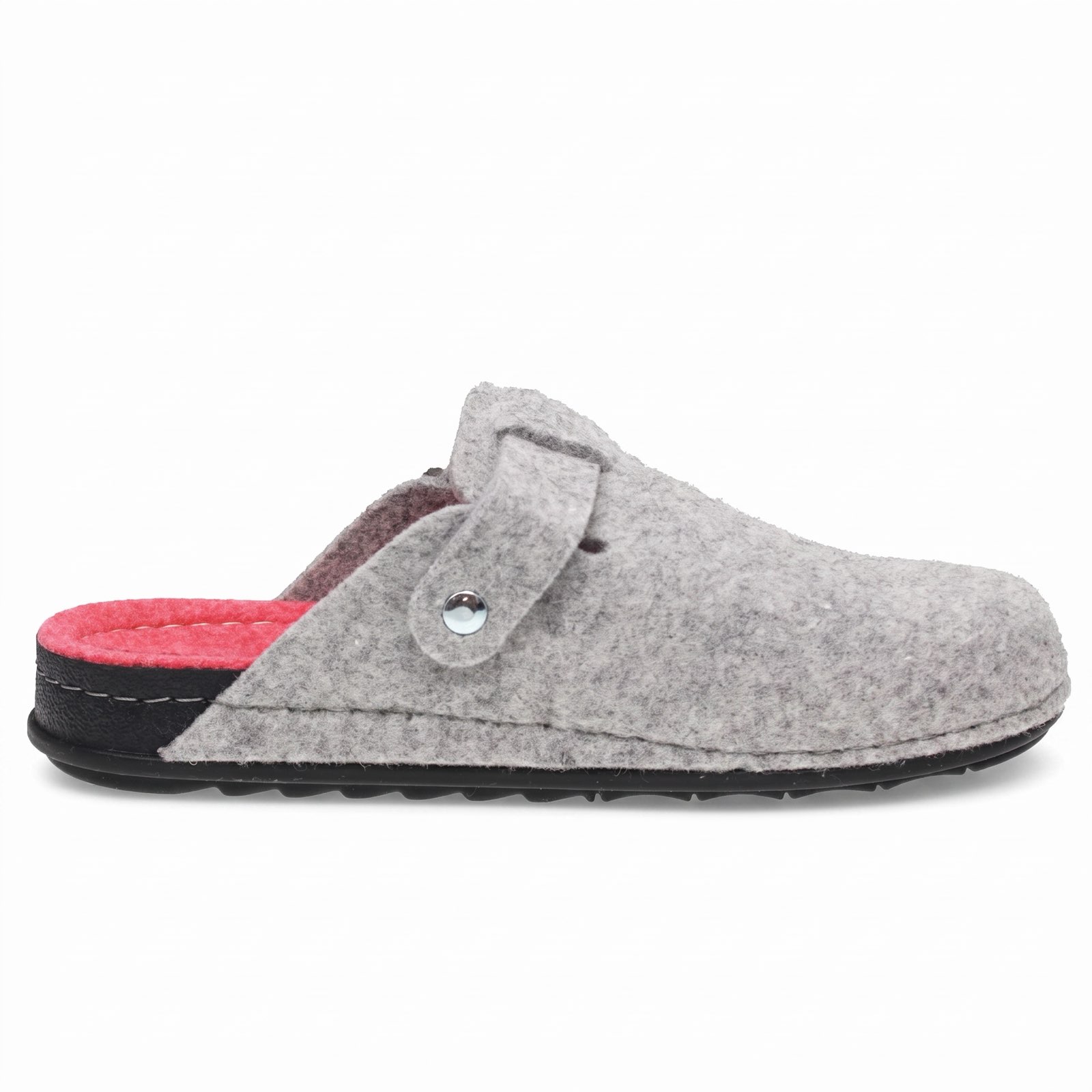 GRUNLAND Clog aus Stoff mit Schnalle Damen grau Foto 3