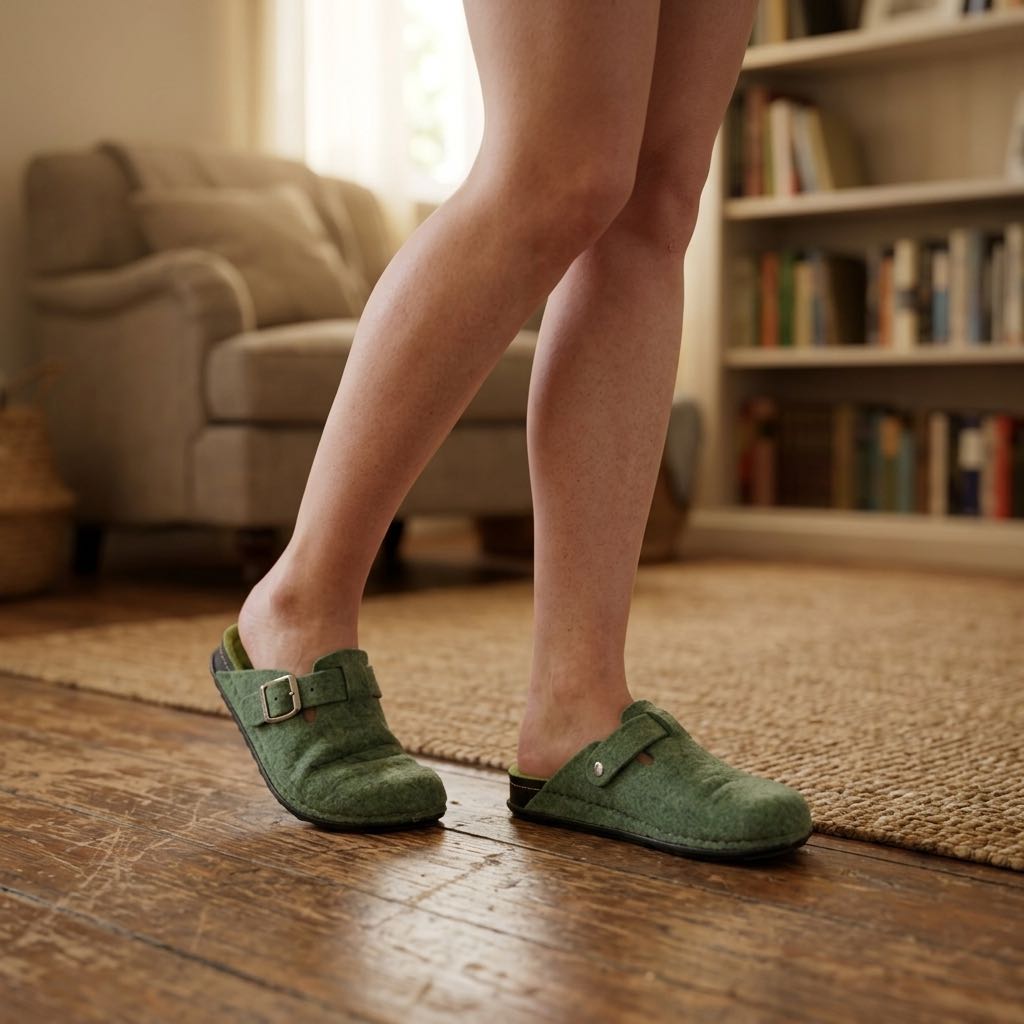 GRUNLAND Clog aus Stoff mit Schnalle Damen grün Foto 2