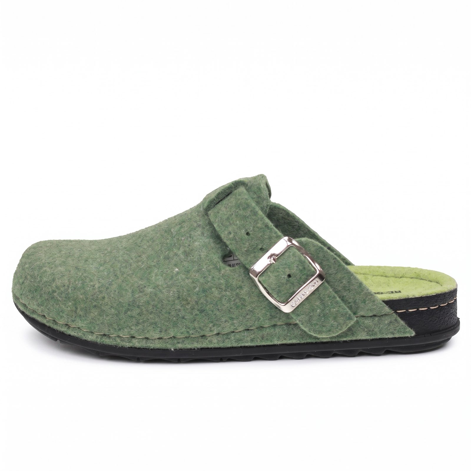 GRUNLAND Clog aus Stoff mit Schnalle Damen grün Foto 4