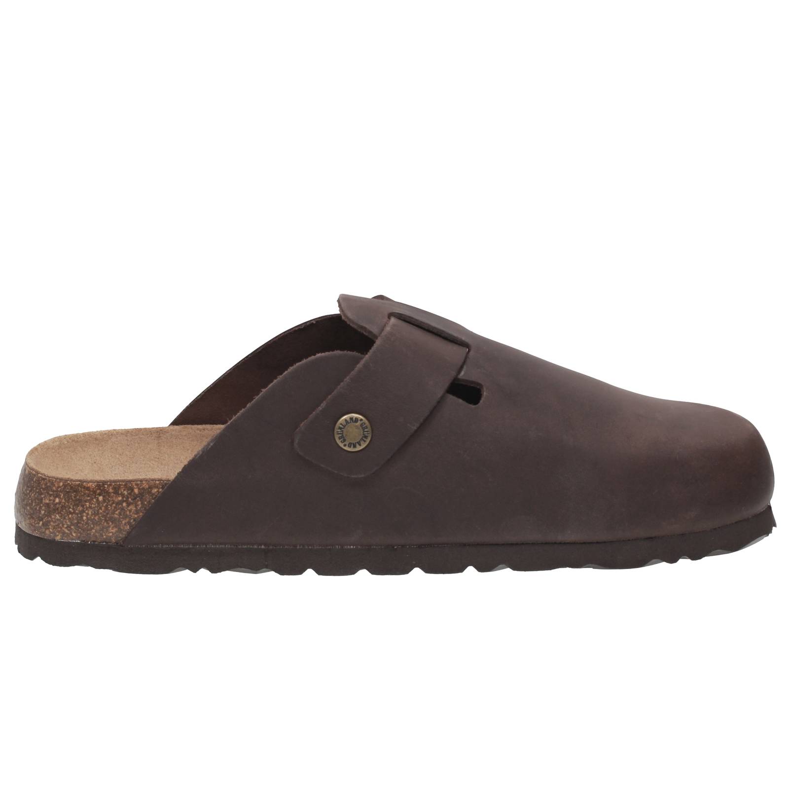 GRUNLAND Sabots en cuir avec boucle Homme brun marron Photo 2