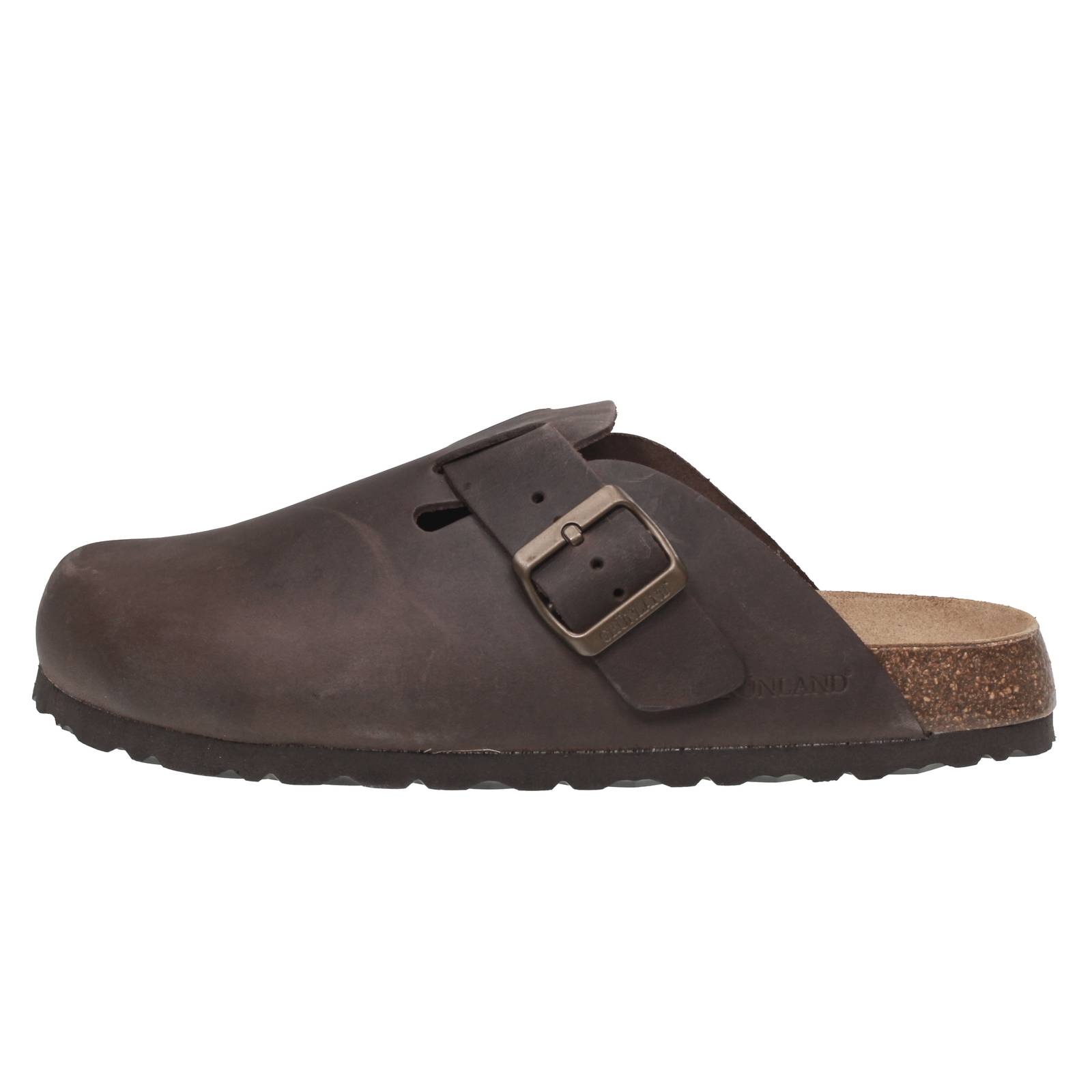 GRUNLAND Sabots en cuir avec boucle Homme brun marron Photo 3