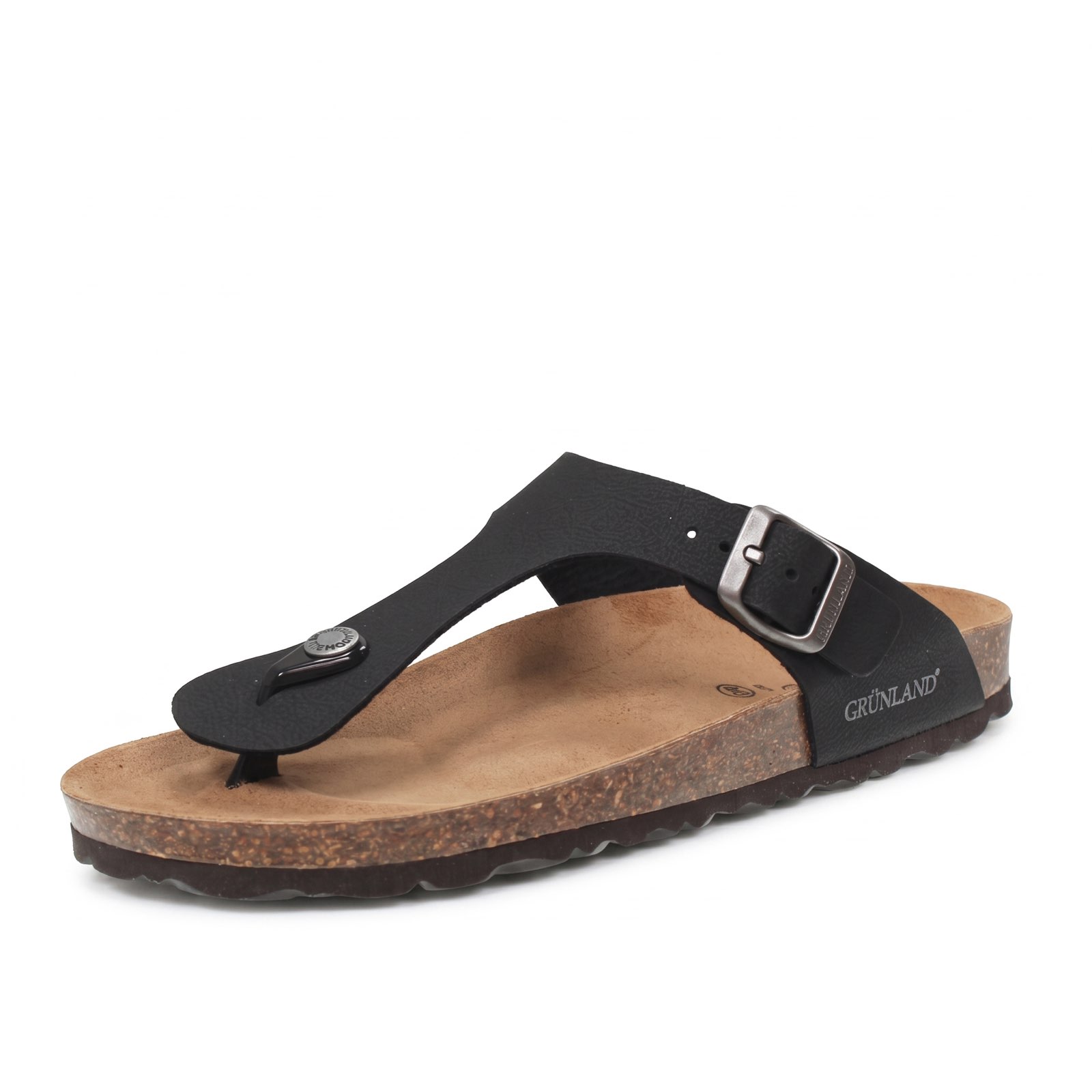 GRUNLAND Sara- Flip-Flops mit Schnalle Damen schwarz