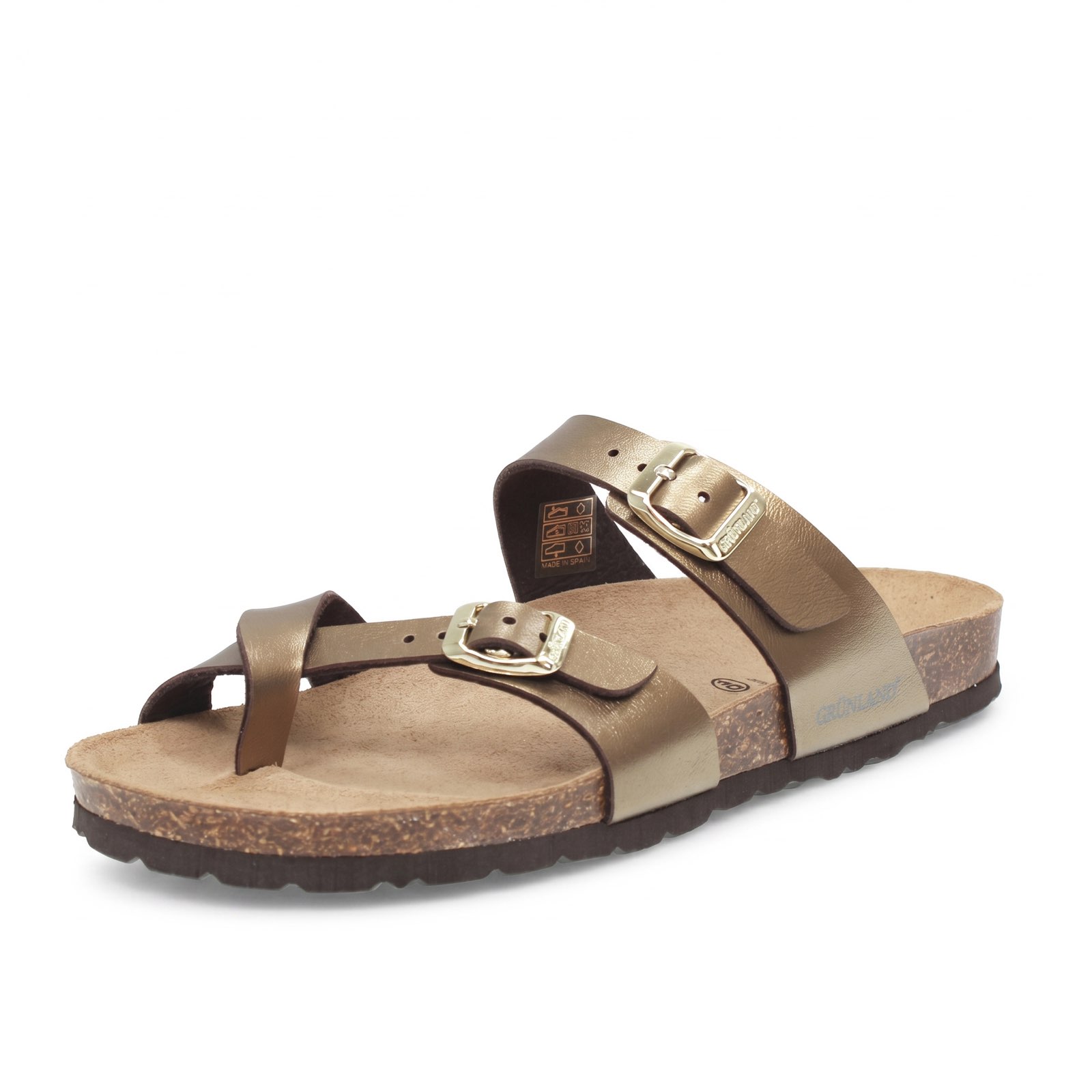 GRUNLAND Sara - Flip-Flops mit Schnallen Damen bronze Foto 1