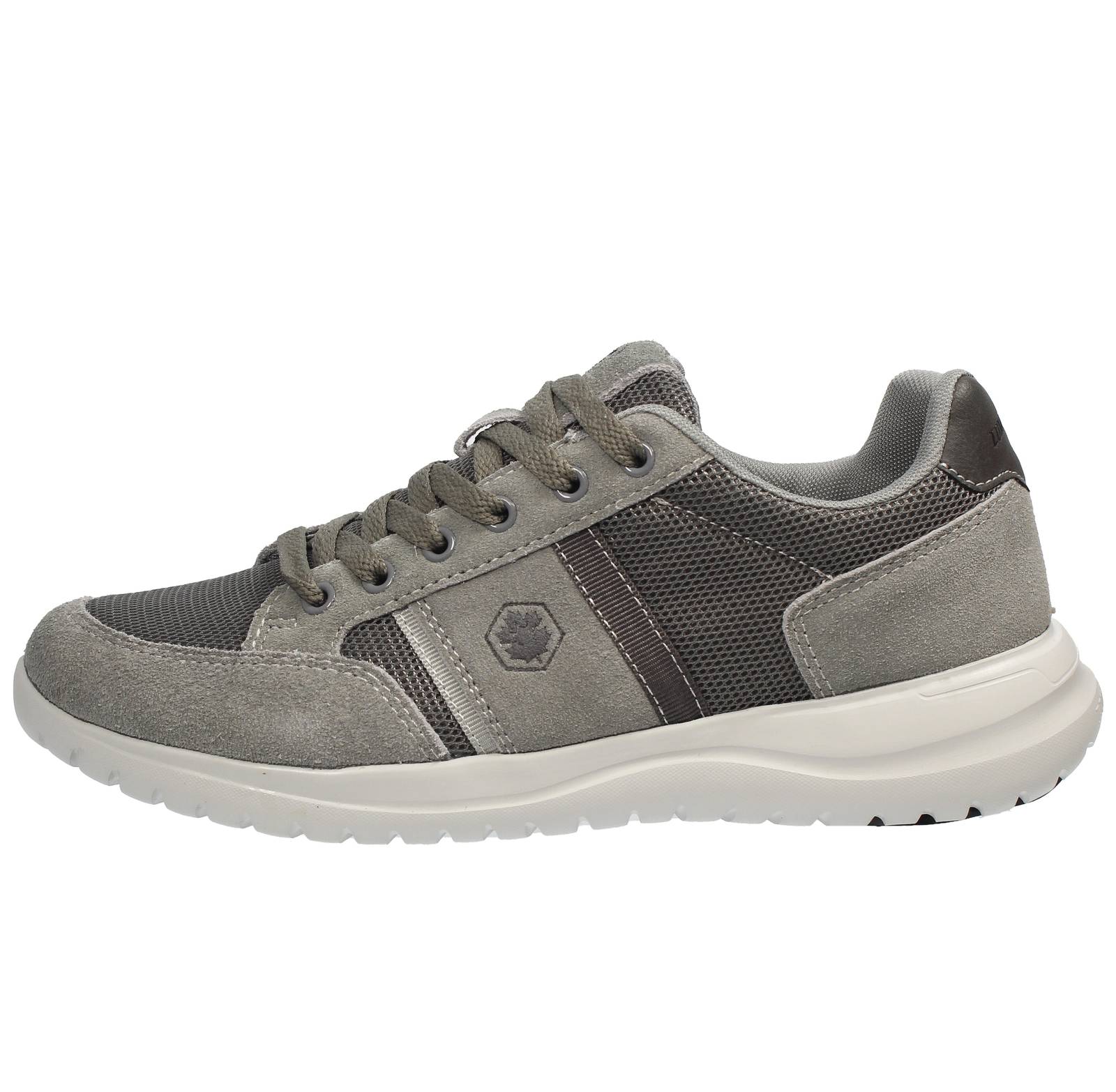 LUMBERJACK Lee - Niedrige Sneakers aus Wildleder und Stoff Herren grau Foto 3