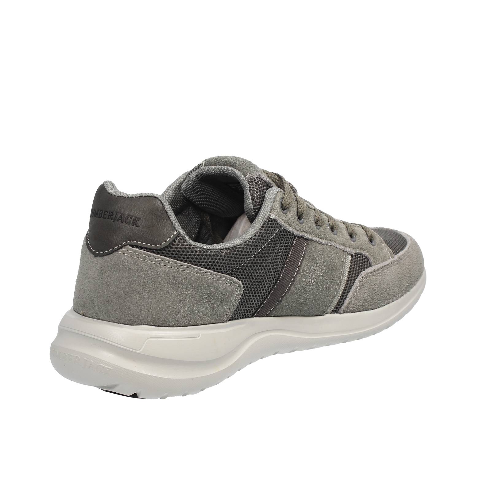 LUMBERJACK Lee - Niedrige Sneakers aus Wildleder und Stoff Herren grau Foto 4