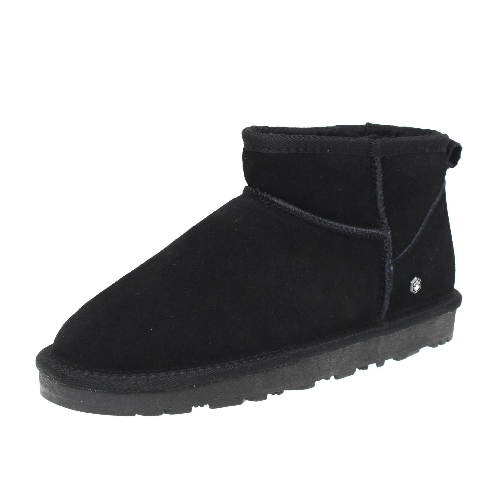 LUMBERJACK Flakes - Bottines avec fourrure en daim Enfants noir