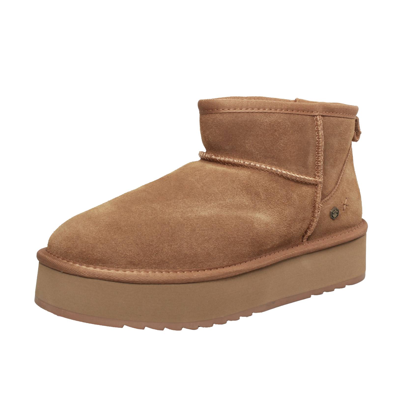 Lumberjack Golda - braune Wildleder Fellstiefeletten - Damen Fellschuhe 13590₽