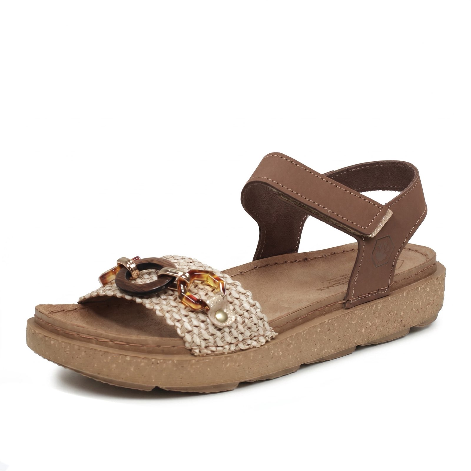 LUMBERJACK Nicole - Sandales compensées en cuir Femme sable
