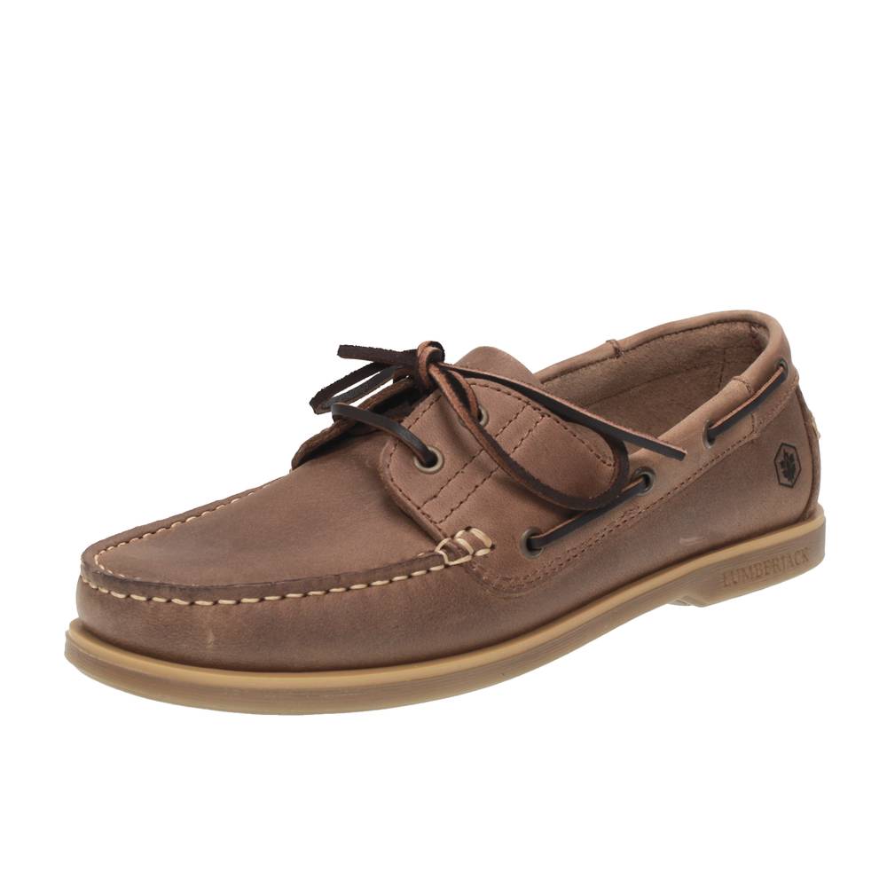 Lumberjack Navigator Chaussures Bateau Homme - Cuir Confortable Semelle Caoutchouc