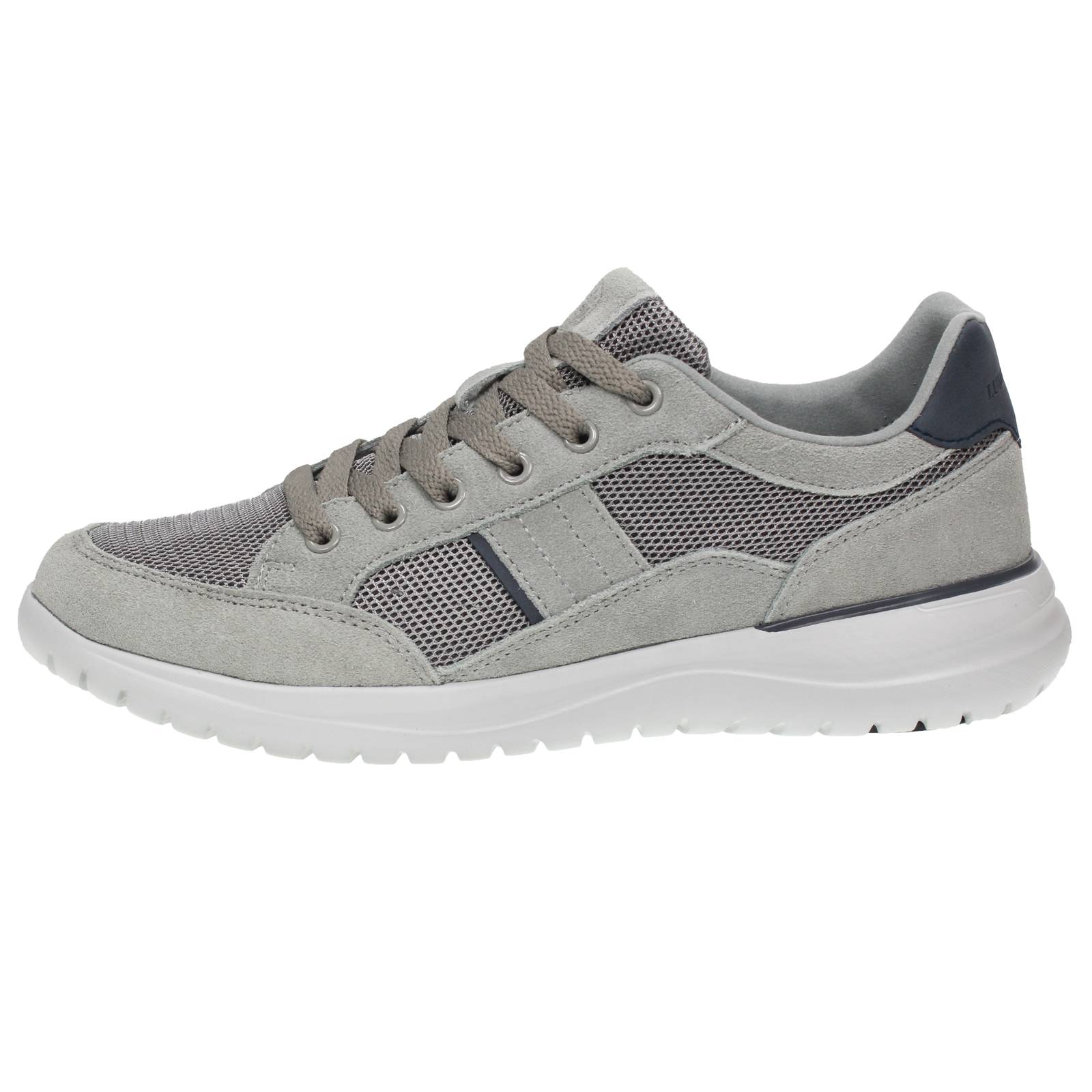 LUMBERJACK Lee - Suede and Mesh Sneakers Man grey Photo 3