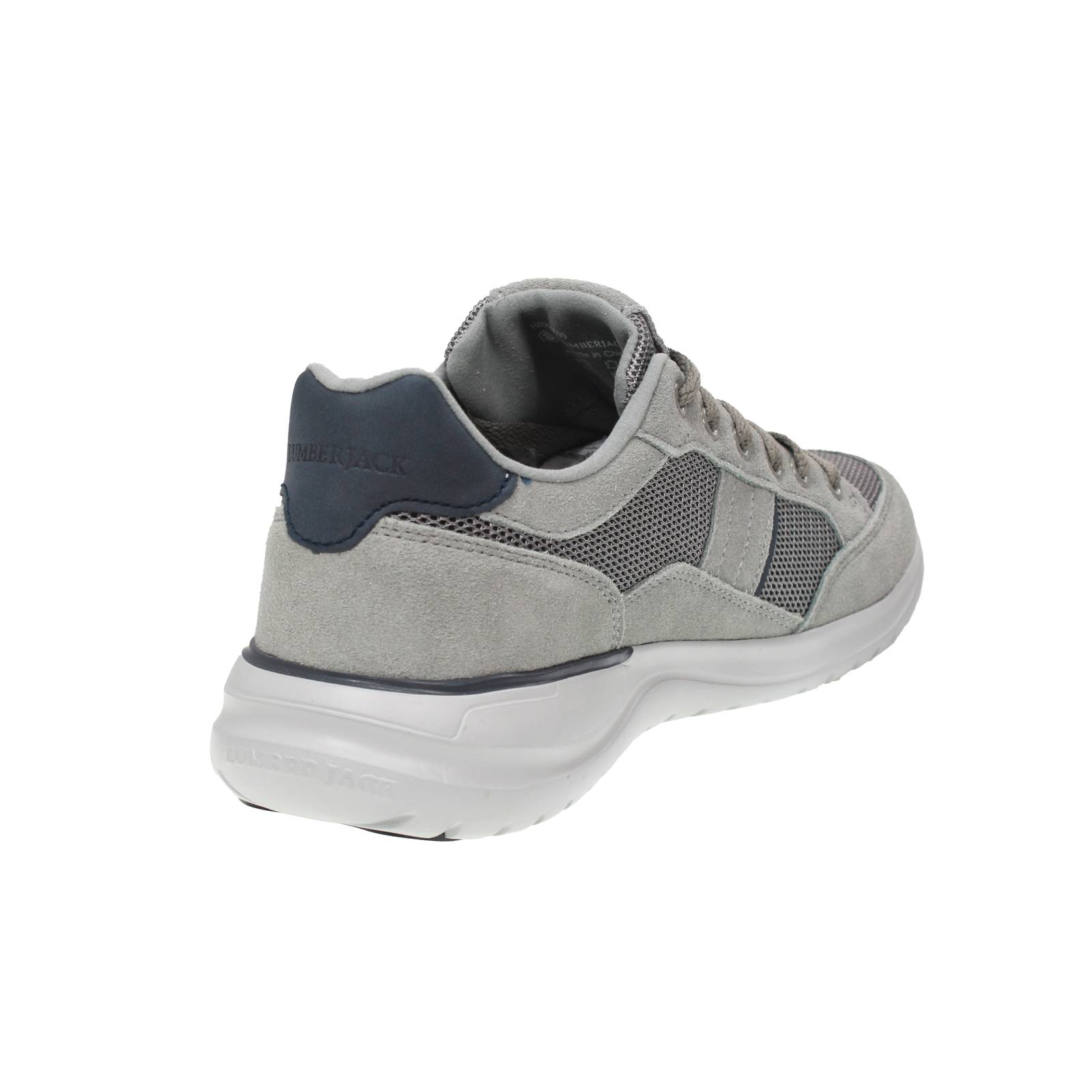 LUMBERJACK Lee - Suede and Mesh Sneakers Man grey Photo 4