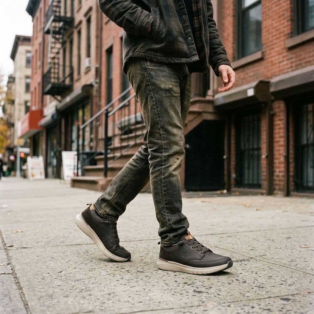 LUMBERJACK Neil - Sneakers Slip On basse Uomo marrone Foto 2