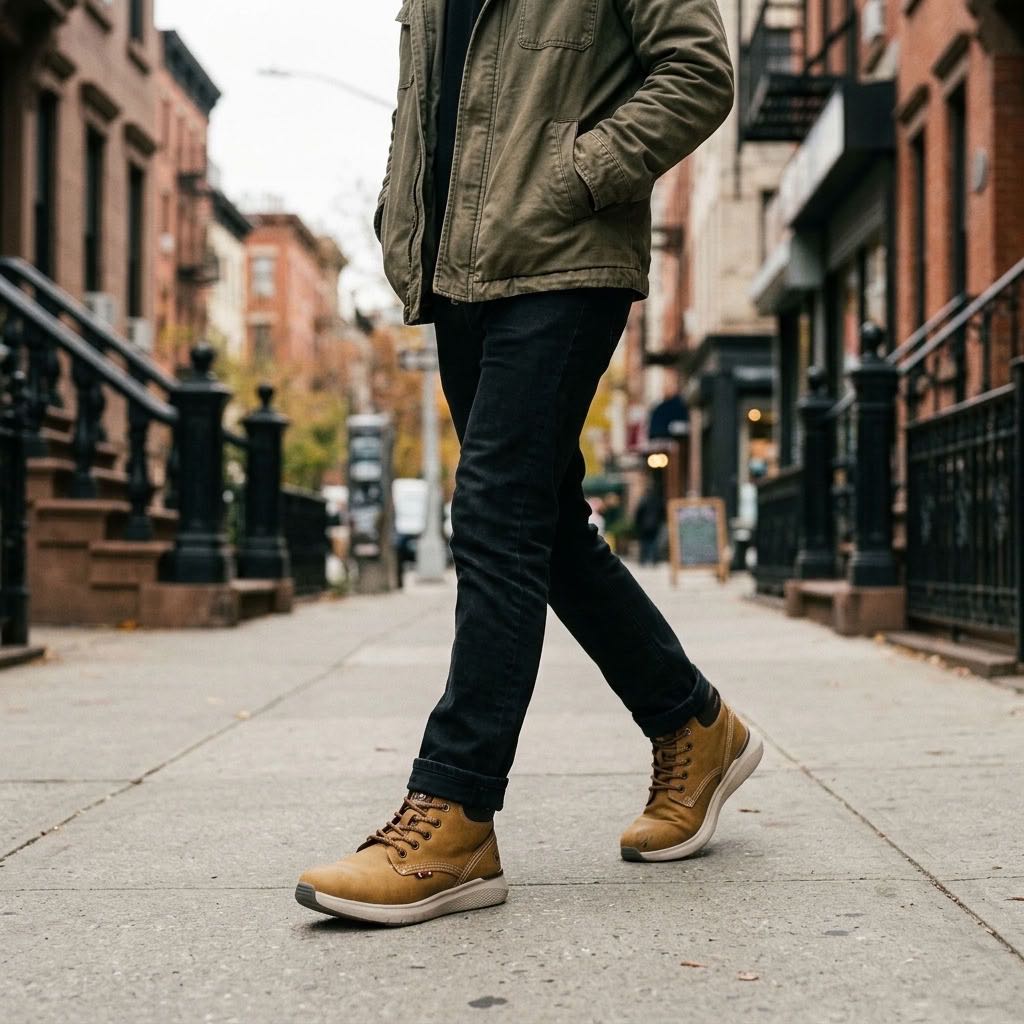 LUMBERJACK Neil - Sneakers montantes Homme jaune Photo 2