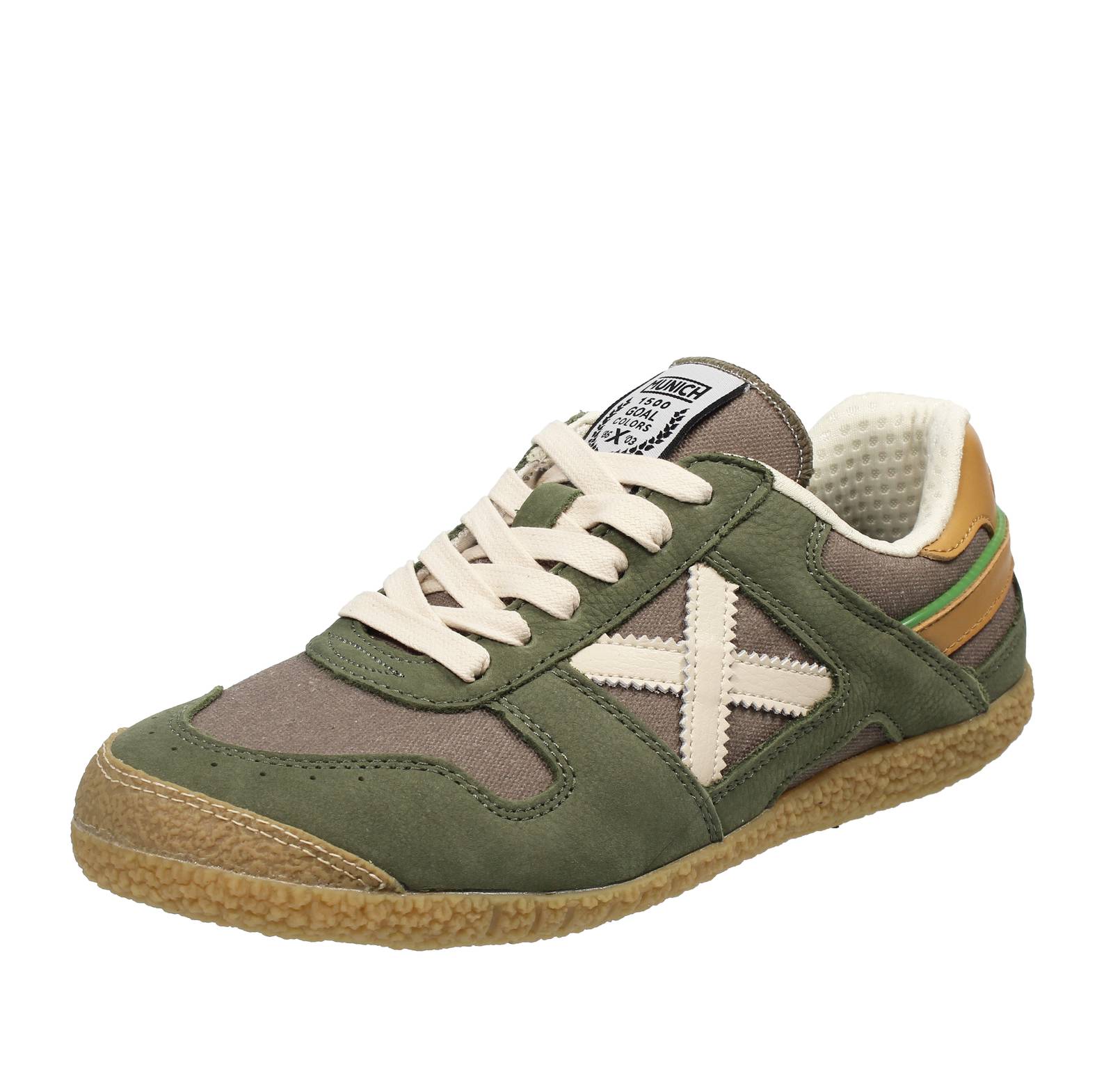 Munich Goal - Sneakers Basse In Suede Verde - Uomo Scarpe Sneakers Casual - Foto 4 di 4