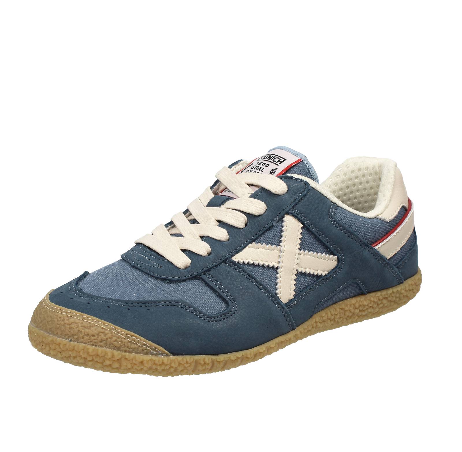 Munich Goal - Кроссовки Basse из замши синего цвета - Повседневные кроссовки Uomo Scarpe