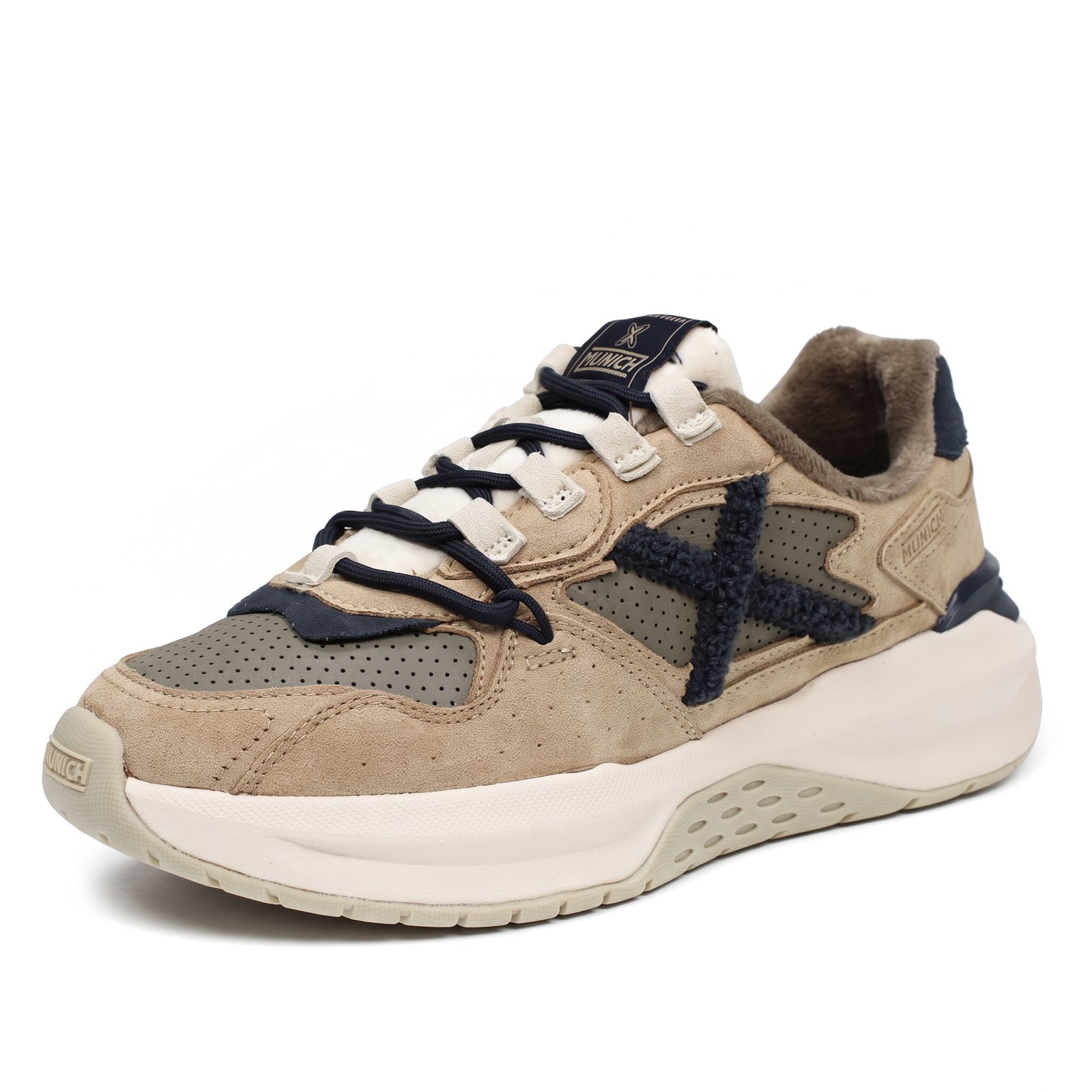 MUNICH Nexal - Low-top suede sneakers Man grey